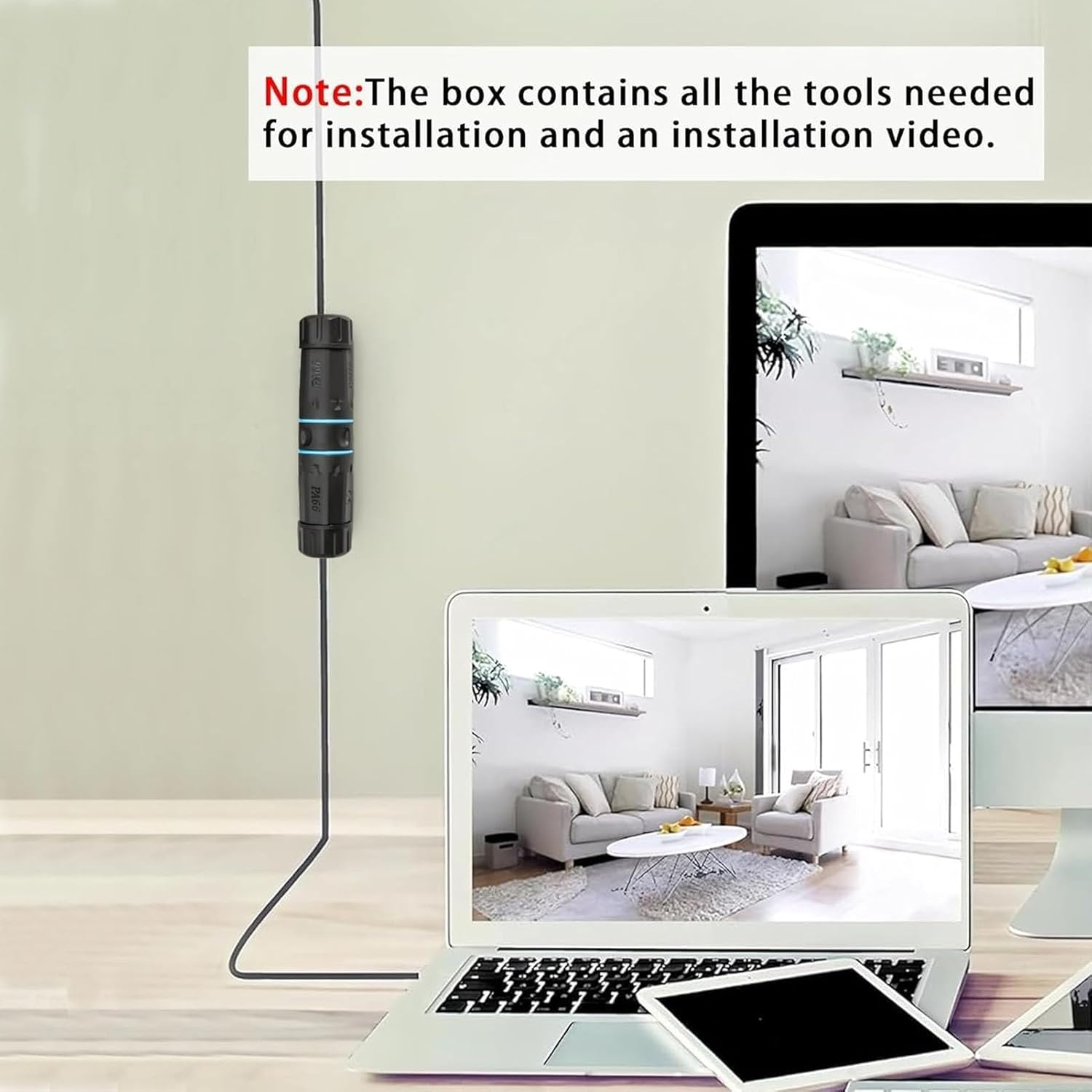 150FT for Cable Extension & Repair Kit, IP68 Waterproof Replacement Cable, Extension to 225Ft, Oxygen Copper Replacement Cable Extender Support 1000M Protocol image number 1