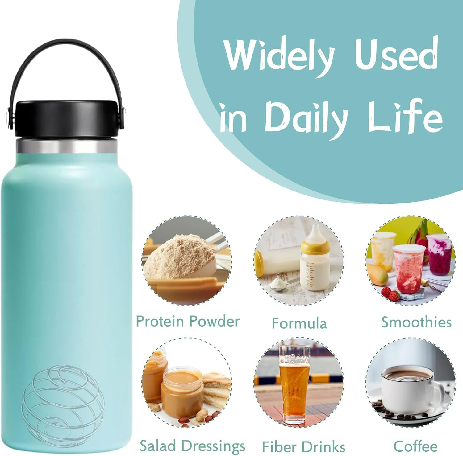 6 Pcs Shaker Balls, 304 Stainless Steel Mixing Balls for Protein Shakes Formula, Blending Balls for Mixer Bottles image number 2