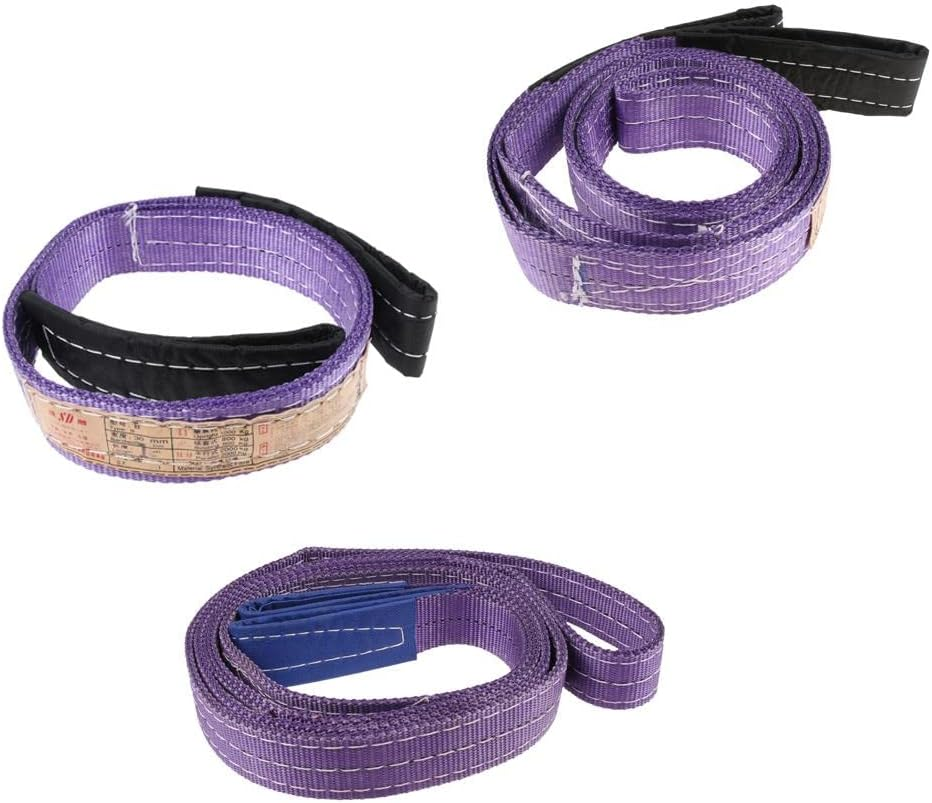 Towing Strap Lifting Rope Tree Saver Pulling Cable 2200Lbs 1-3 Meters - as Shown, 2 Meters, Others, 1 Meter