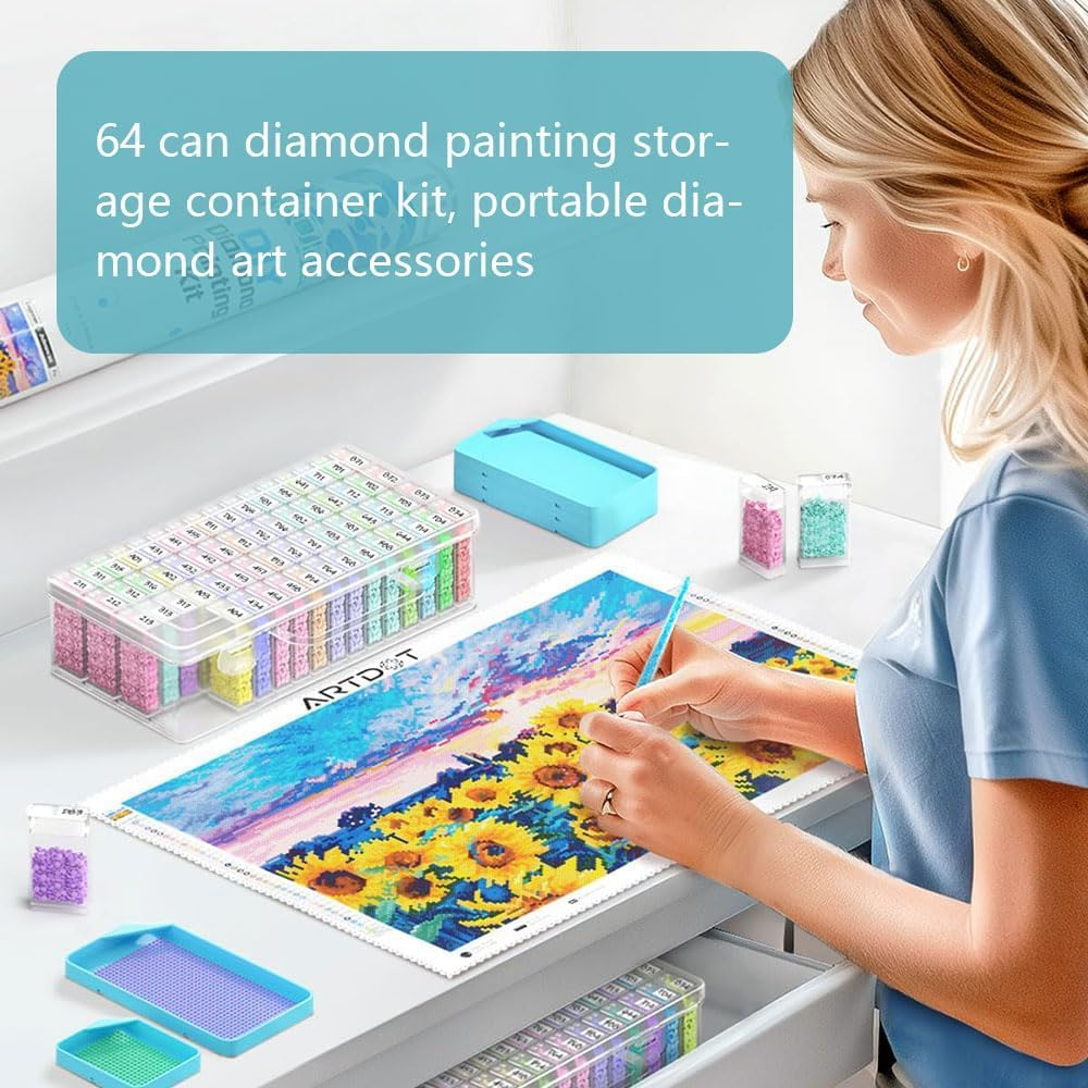 Diamond Painting Storage Containers Kits,Craft Storage,For Beads Rhinestones Jewelry Nail Art Sequins Diamonds Painting Accessorie image number 2