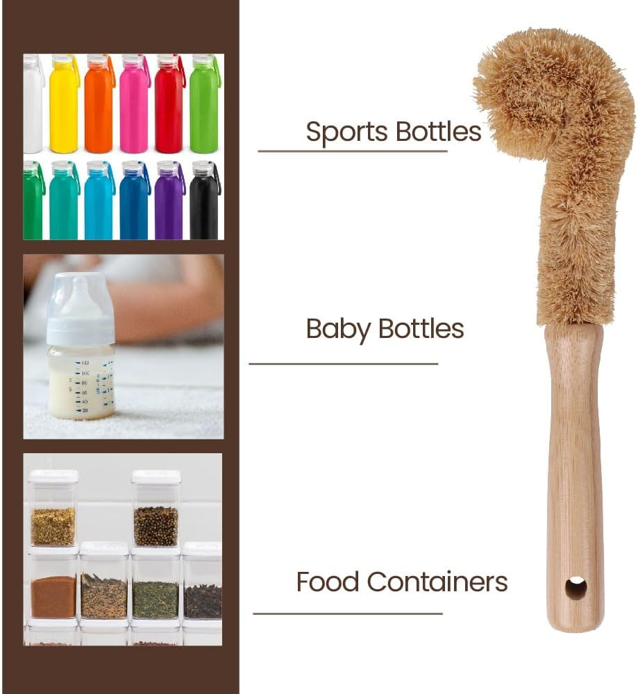 White Magic Eco Basics Plastic Free Bottle Brush image number 1