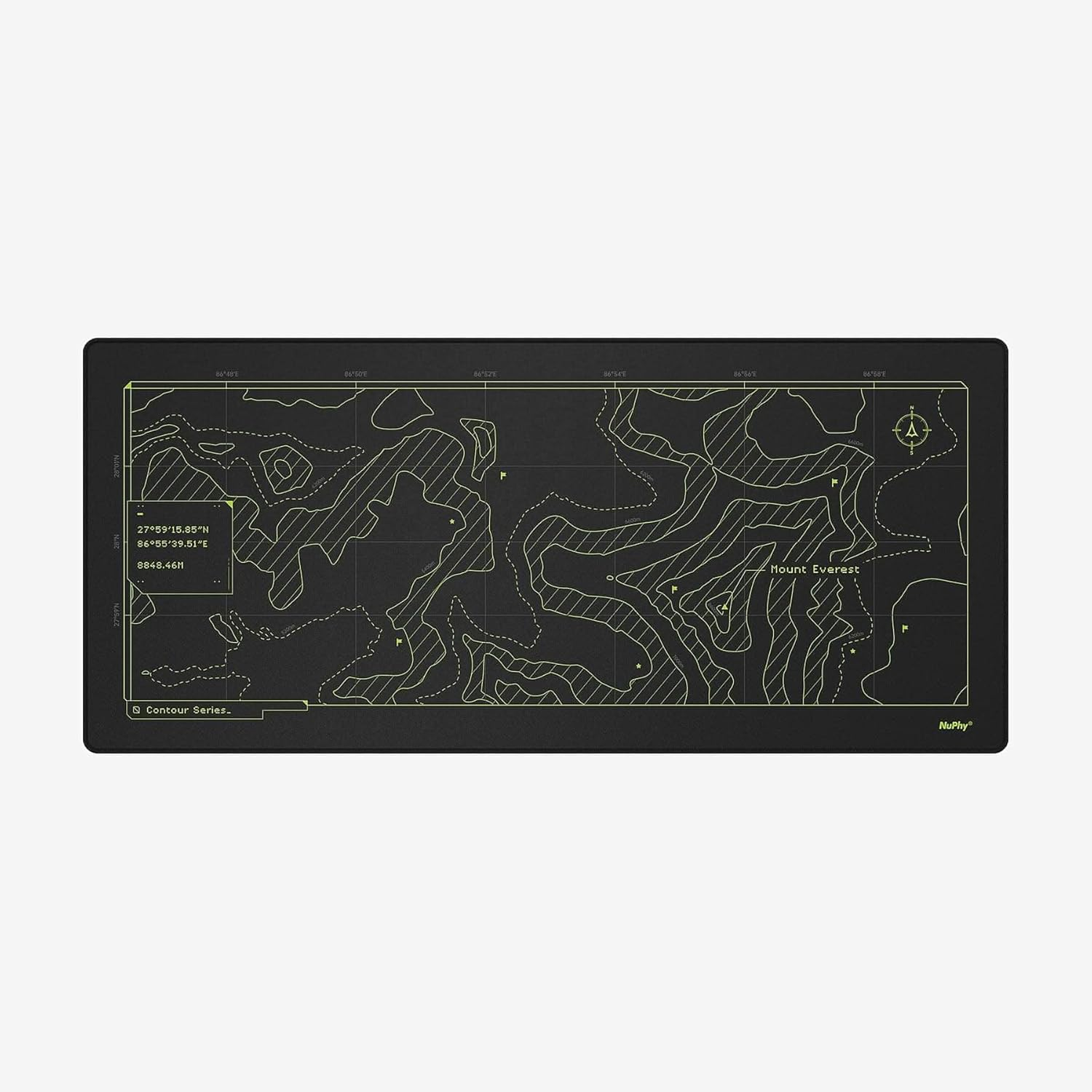 Nuphy Extended Gaming Mouse Pad, Large Desk Mat with Non-Slip Rubber Base, Computer Keyboard Mouse Mat for PC 890 Mm X 400 Mm X 4 Mm (Everest)