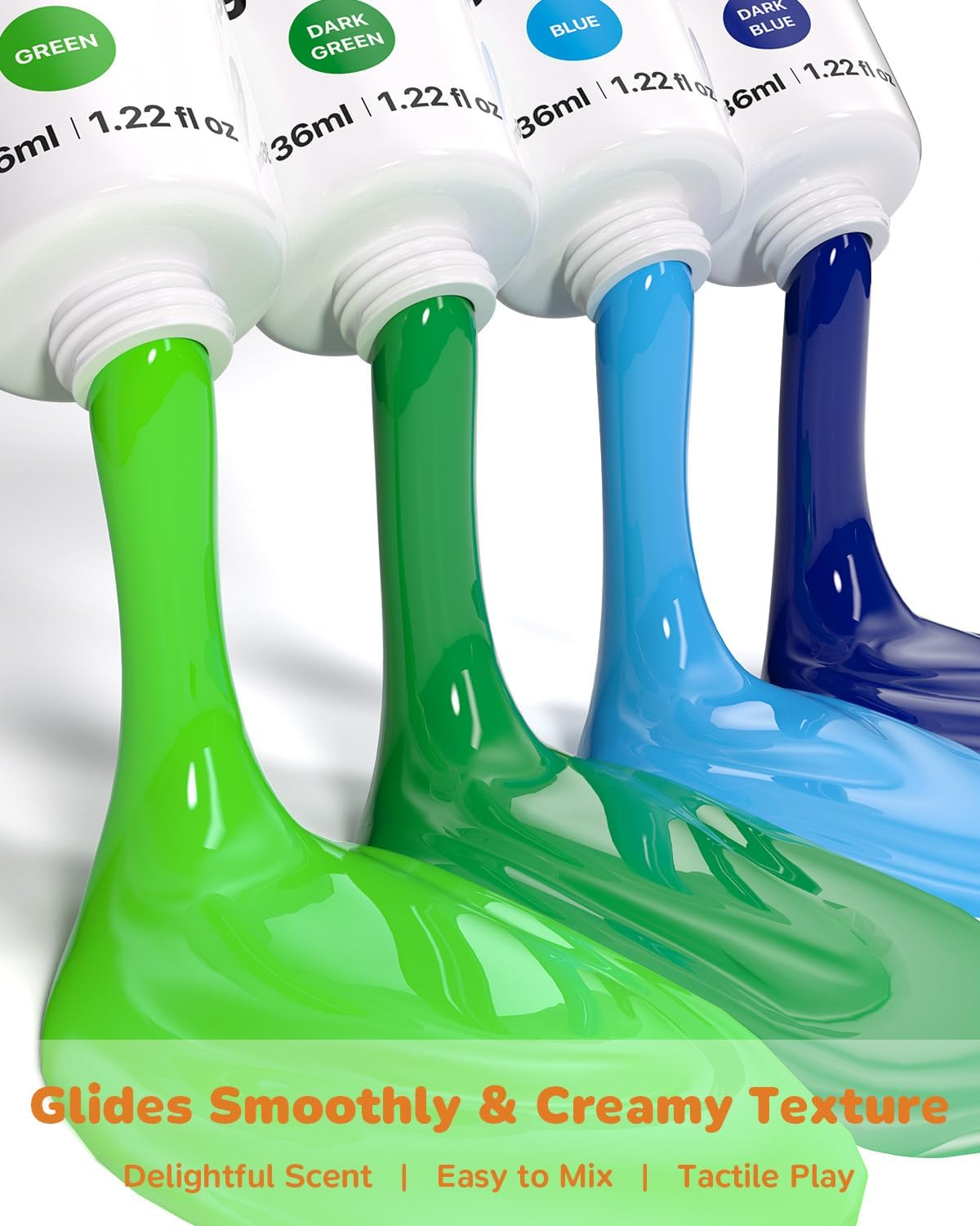 28 PCS Finger Paint, Washable Paint for Todllers 1-3, Non-Toxic 12 Vibrant Colors (1.22Fl Oz/36Ml ) , Palette, Apron, Brush, Eye Stickers, Baby Safe Paints for Hand and Feet, Safe Preschool Art Supplies for Kids image number 6