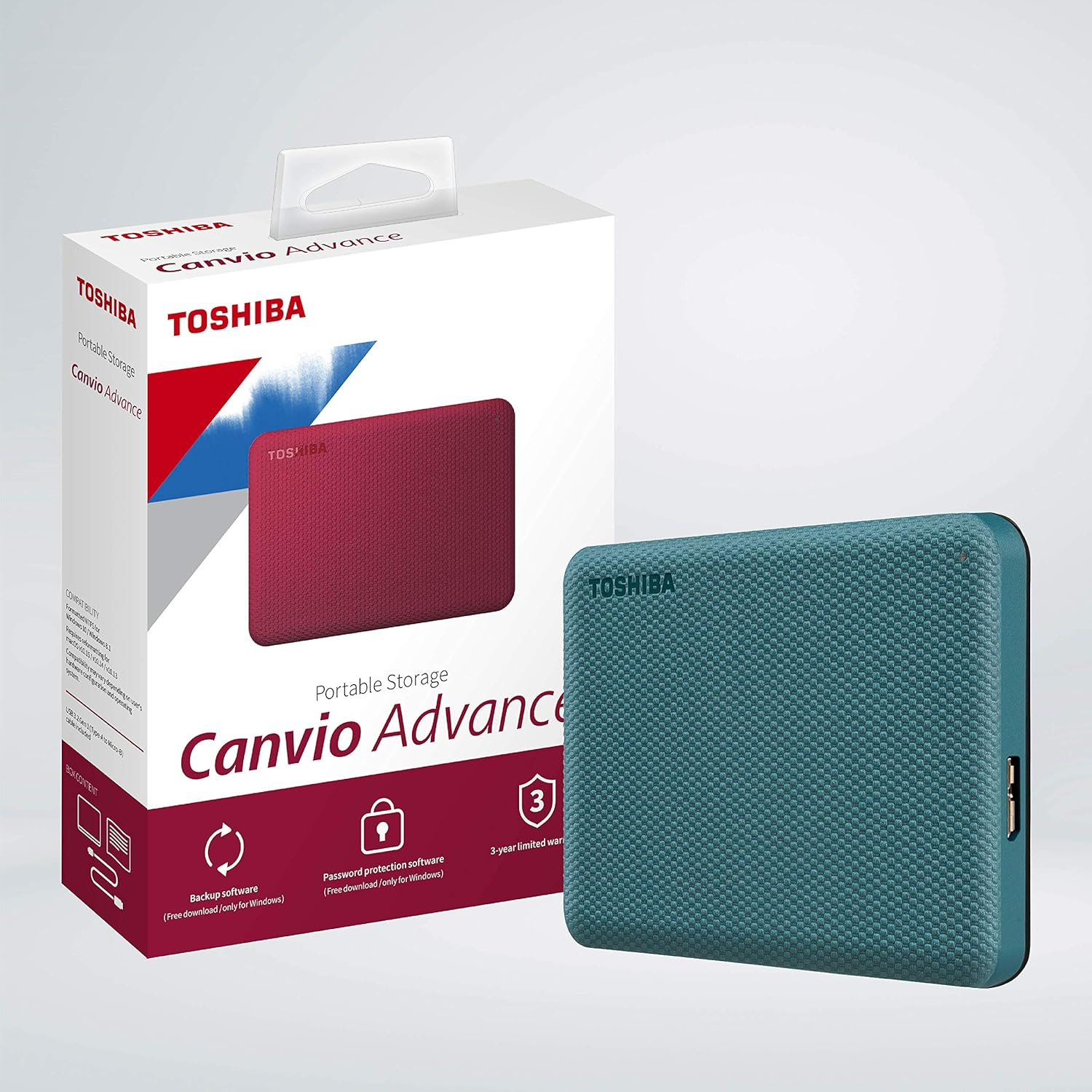 Toshiba Canvio Advance V10 4TB USB 3.0 Portable External Hard Drive, Green image number 4
