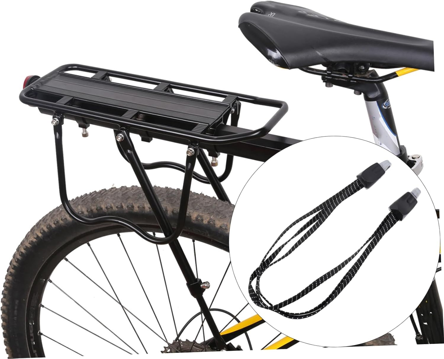 BESTYASH 5Pcs Lashing Straps Pack Reinforced Elastic Ropes for Bike Luggage Fixed Hook image number 1