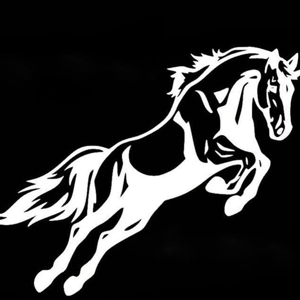 Gigicloud Jumping Horse Decal, Reflective Sticker, Personalized Horse Pattern, Vinyl Sticker, Waterproof Car Decal, Universal for Truck, Window, Laptop, Wall