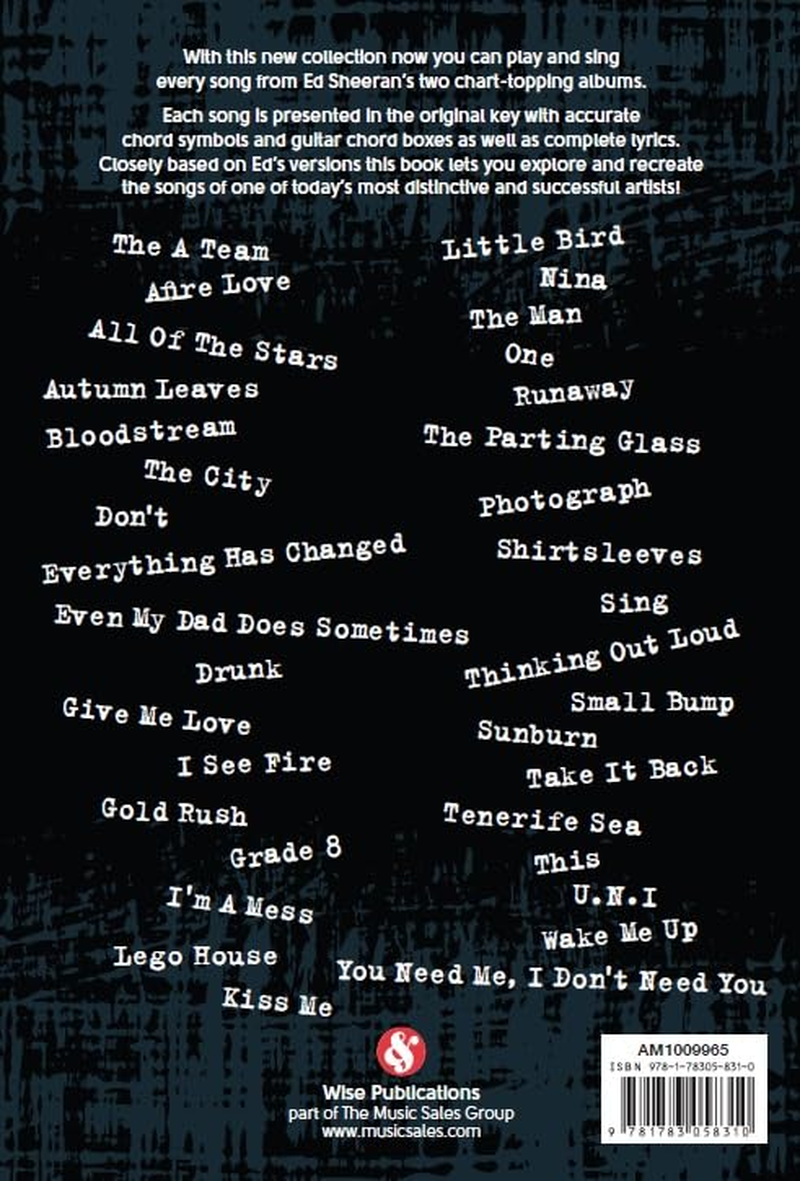 Ed Sheeran: Guitar Chord Songbook image number 1