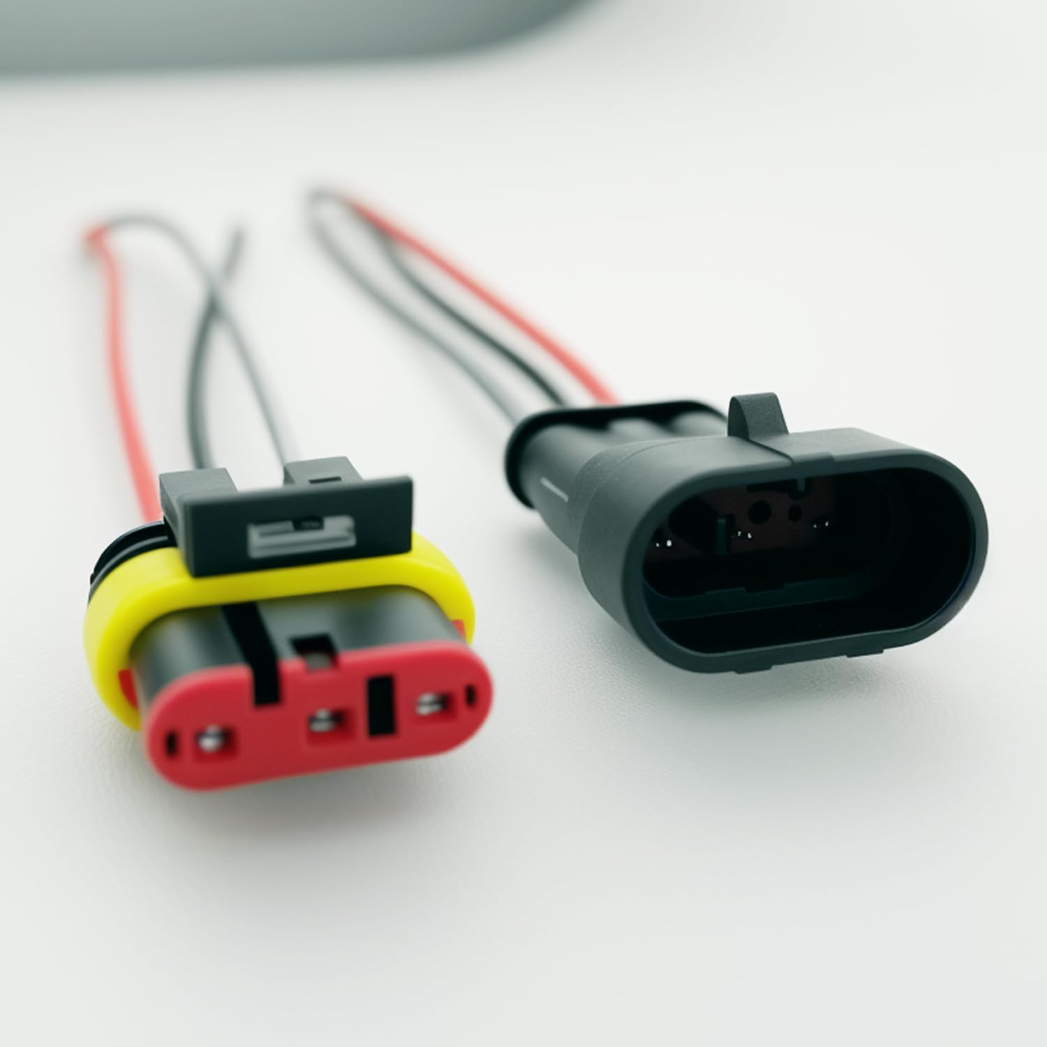 6 Pack 3 Pin Automotive Electrical Connector 20AWG Plug Socket Quick Disconnect Waterproof 2 Way Wire Connectors with 10Cm Wire AWG Male and Female Way Marine 1.5Mm Series Terminal Connector image number 4