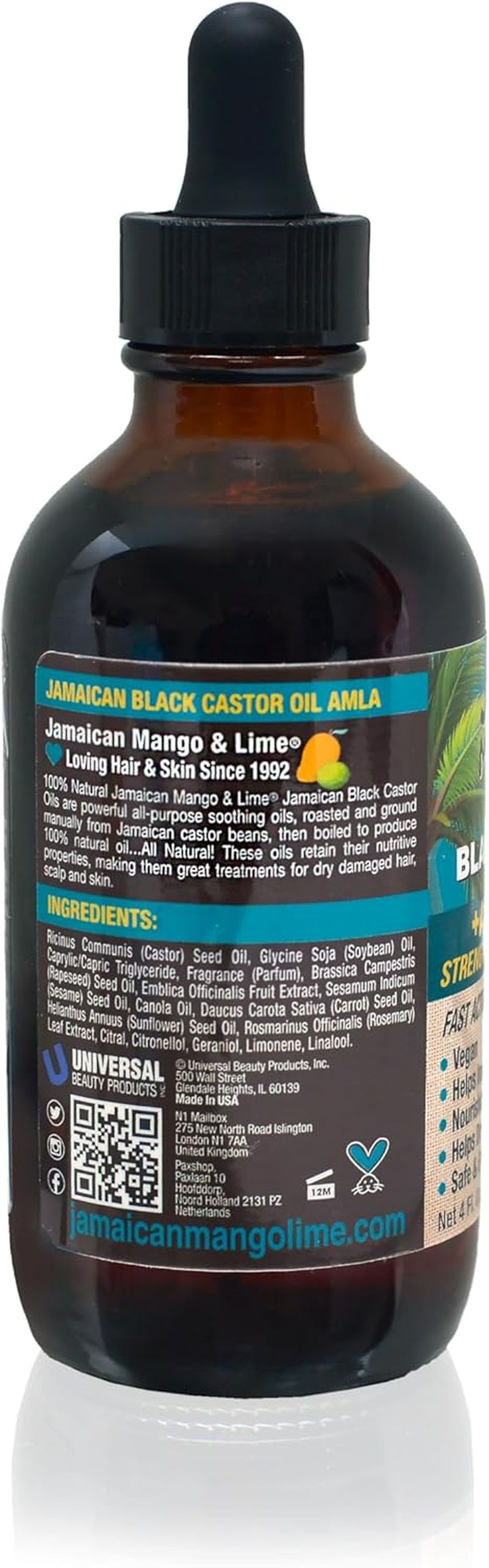 Jam. Mango & Lime Black Castor Oil Amla 4Oz