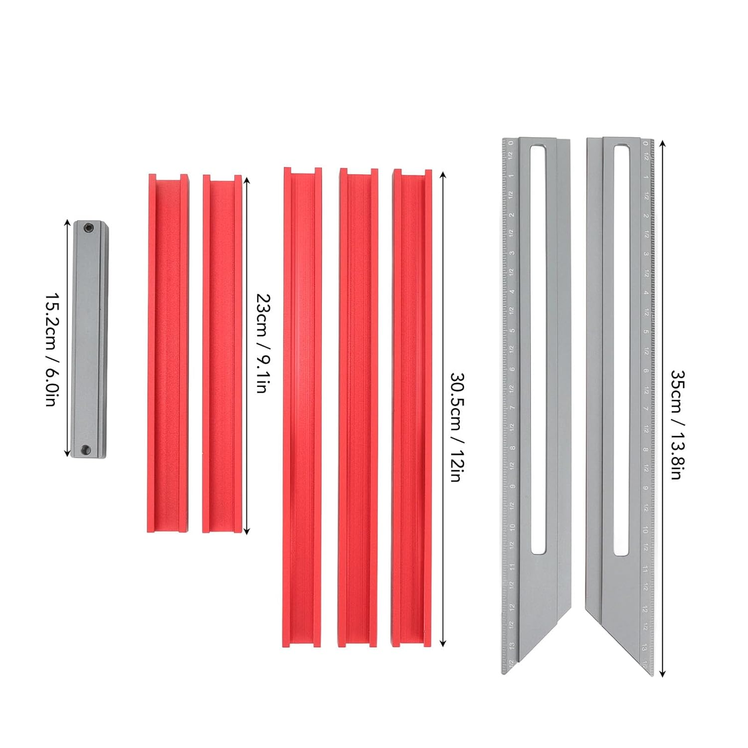 Stair Measuring Tool, Aluminum Alloy High Accuracy Clear Marking Stair Tread Gauge Measuring Tool Jig for Handrail Windowsill Shelf, Easy to Operate image number 5