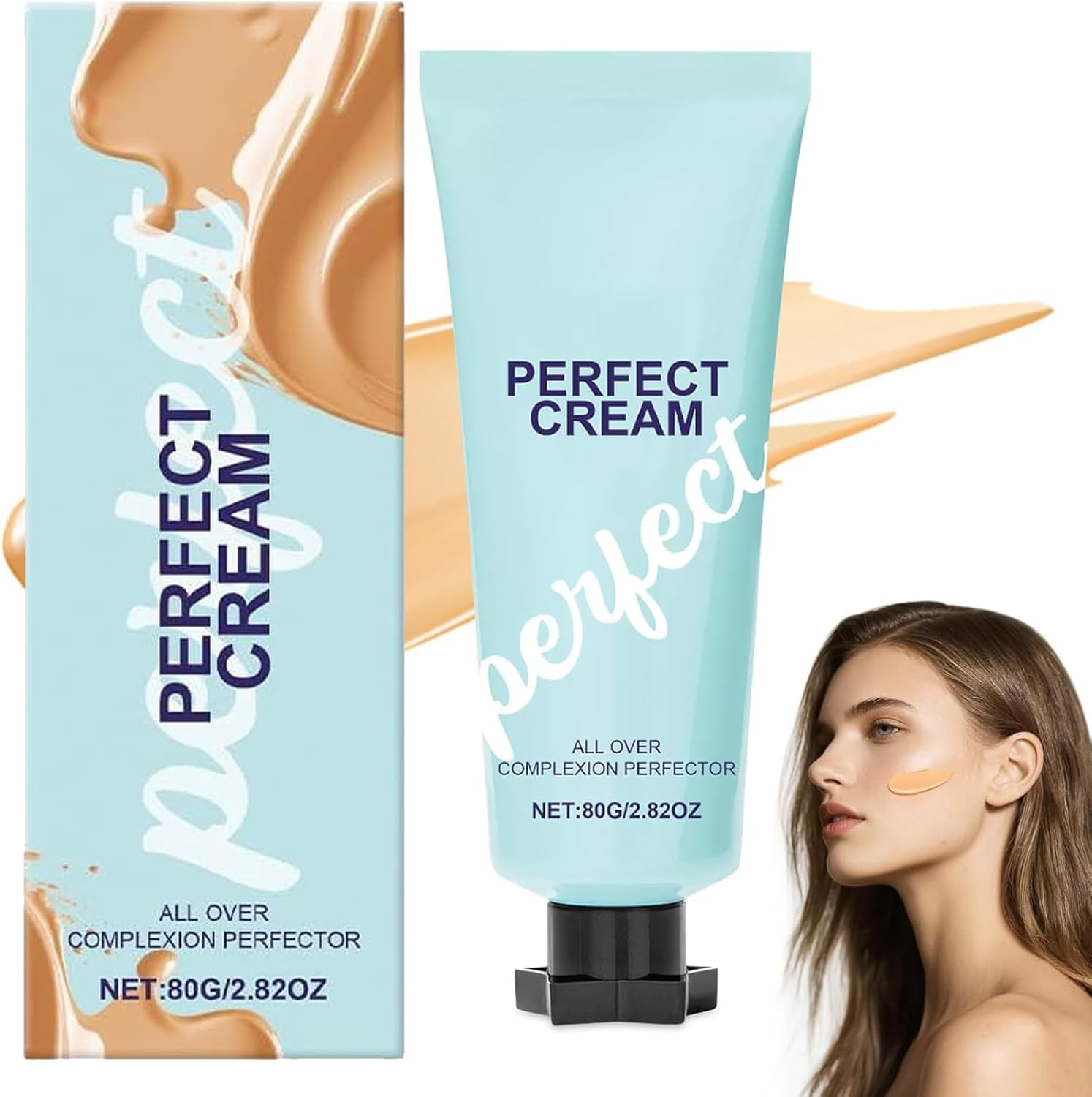 All-Over Complexion Perfector, 80 G Body Coverage Perfector, Moisturising Concealer Cream, Long-Lasting CC Cream, Waterproof and Sweatproof Skin Colour Concealer image number 1
