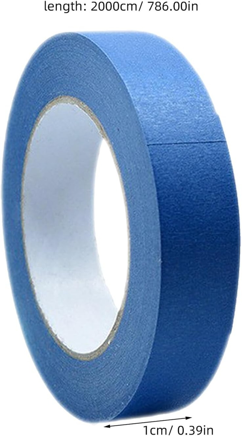 Homoyoyo 5Pcs Blue 1Cm Paint Masking Tape for Wall Painting, Thin Automotive Masking Tape for Precise Edging and Decoration, Suitable for Car Paint Supplies and Home DIY image number 4