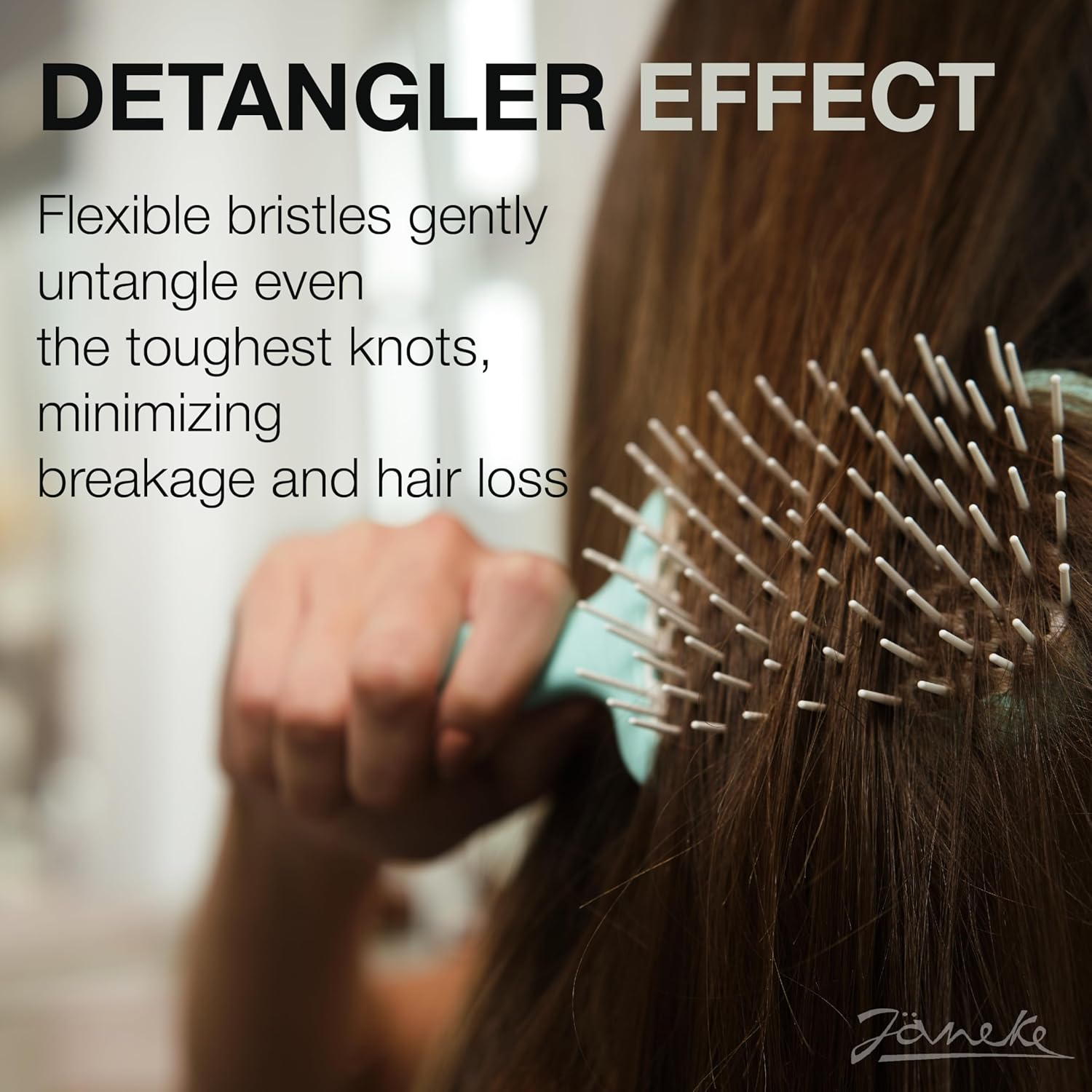 (Pink) - Janeke Superbrush Detangler Brush Anti-Static Hairbrush Easy for Wet or Dry Use Flexible with Nylon Bristle Great for All Hair Types - Long Thick Curly -The Original Italian Patent ( Pink ) - Pink image number 5