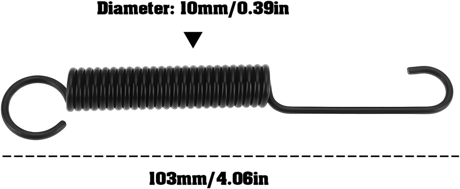 LT Easiyl 2Pcs Motorcycle Side Stand Springs 50542-MB0-611 Compatible with Honda CBF125M CBR250R Black - Black image number 5