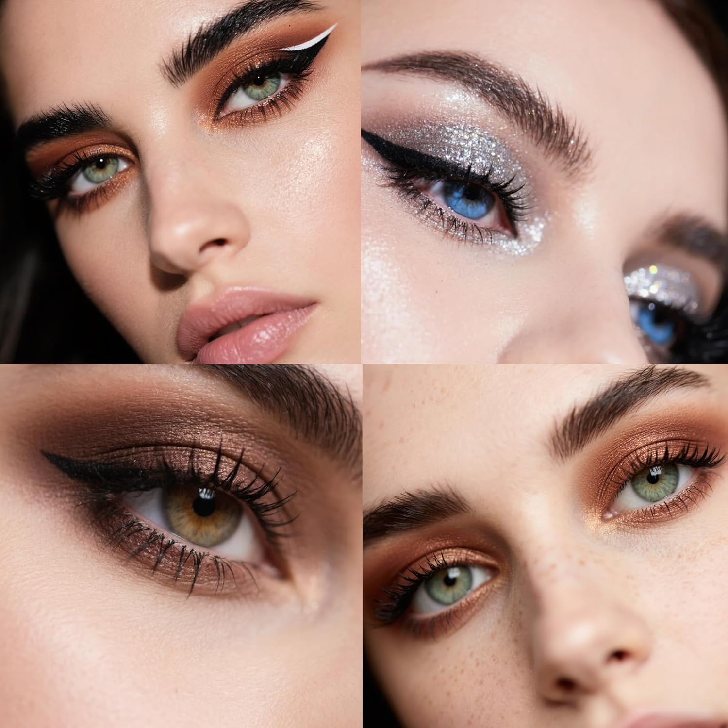 Fukaisu 8 Pairs Lazy Eye Shadow Eyelash Patches, Reusable 2 in 1 Colorful Eyeshadow and False Lash Stickers Natural Waterproof Makeup for All Eye Shapes Easy Lazy Makeup Tool image number 3