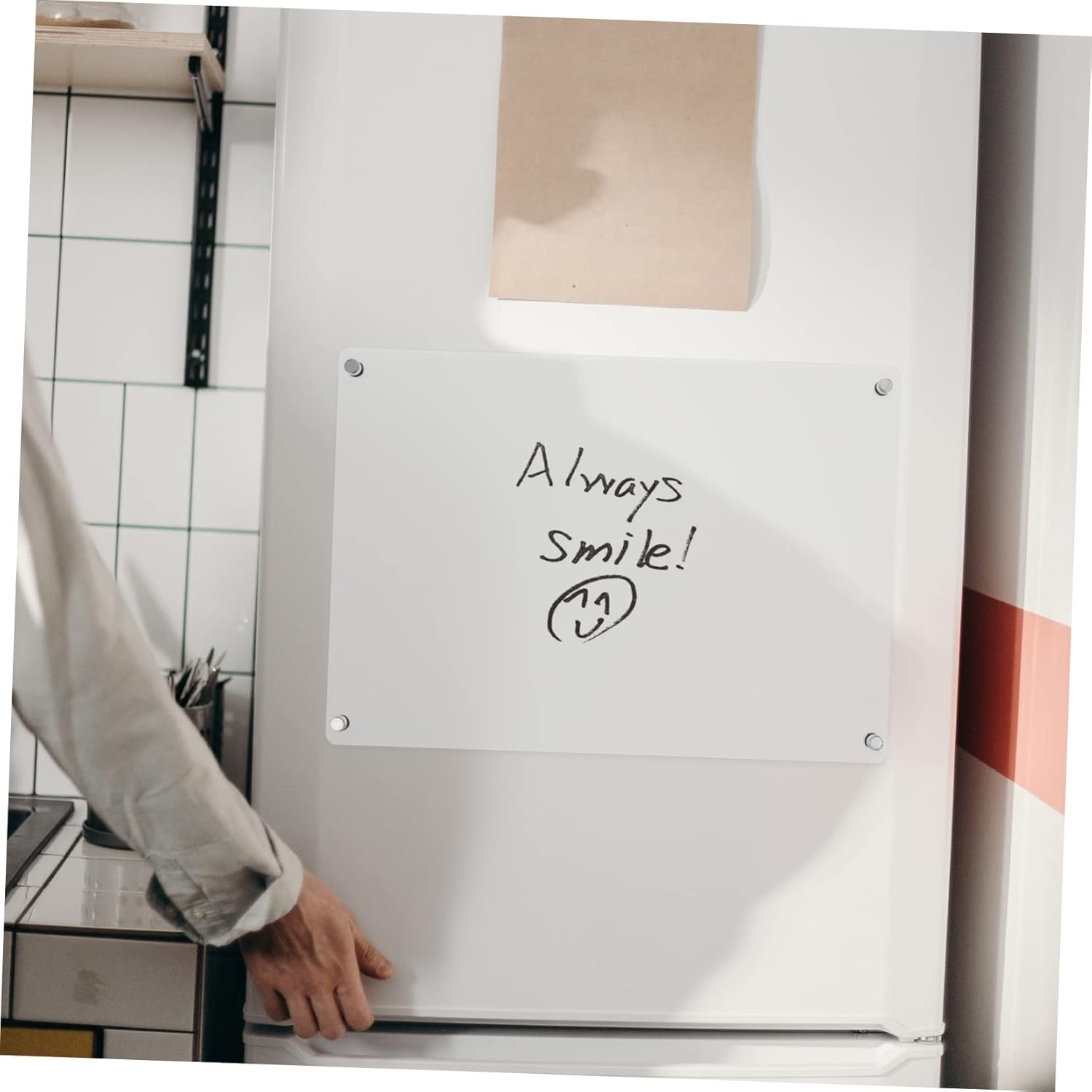 STOBOK Clear Dry Erase Board Acrylic, Magnet Acrylic Transparent 42X30CM image number 3