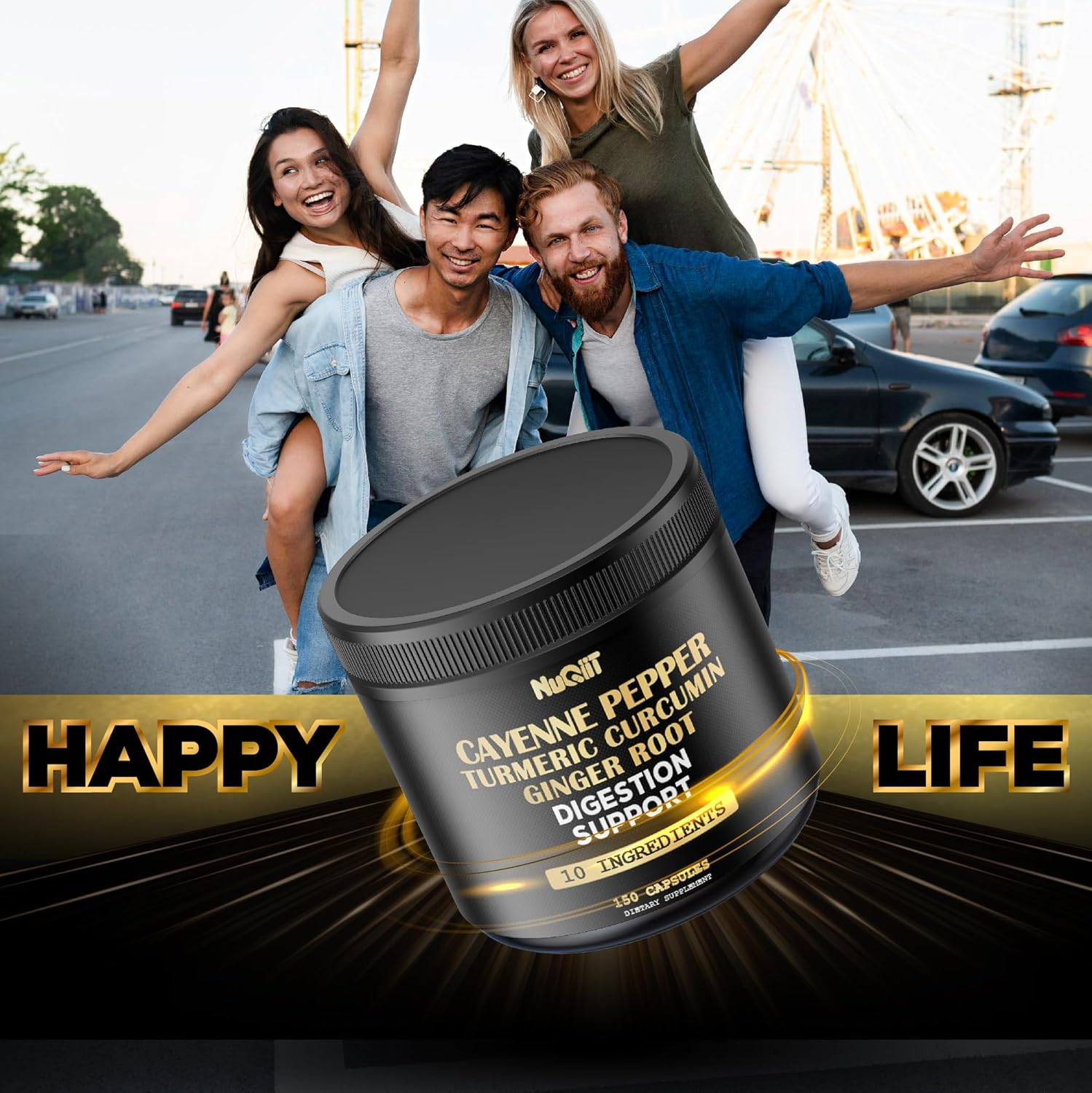 Cayenne Pepper Capsules Extract with Turmeric Curcumin Root, Ginger Root, Berberine Hcl & More - 150 Capsules image number 5