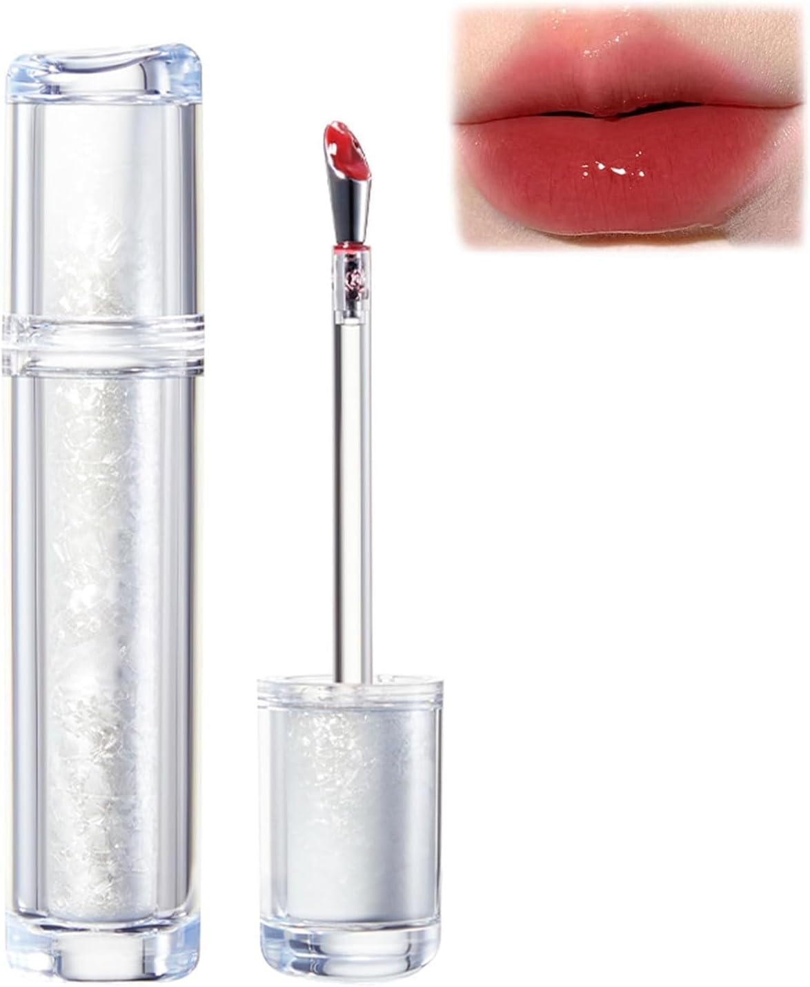 Ice Water Lip Gloss Jelly Moisturizing Lip Gloss,Ice Iron Watery Lip Glosstransfer Proof Jelly Hydrating Lip Oil Gloss,Moisturizing Nonstick Tinted Gloss Lip Oil