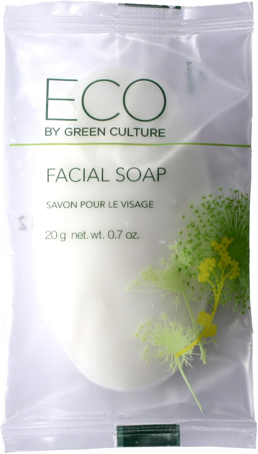 Eco by Green Culture Hotel Amenities Facial Soap Bar, 20Gm (100 Pack)