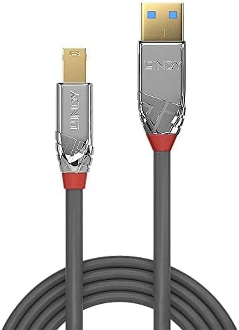LINDY 5M USB 3.2 Type a to B Cable, 5Gbps, Cromo Line image number 3