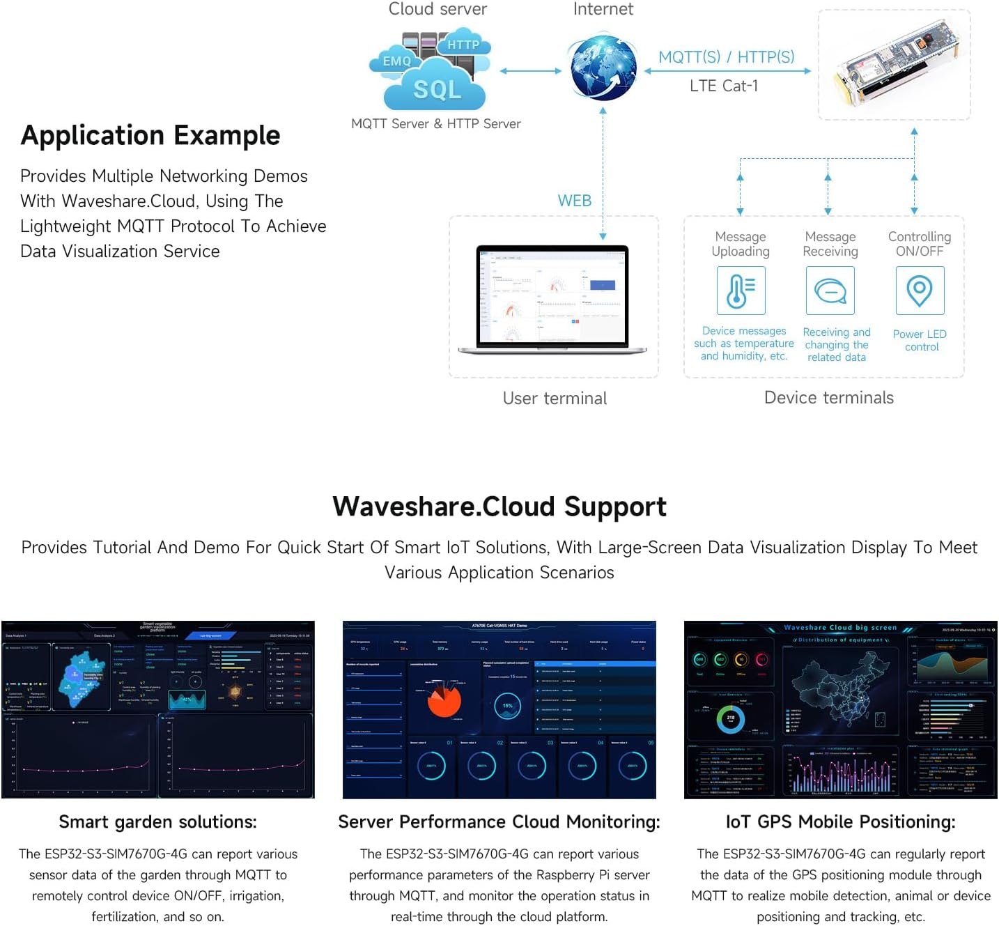 Waveshare ESP32-S3 SIM7670G 4G Development Board, LTE Cat-1 / Wifi/Bluetooth/Gnss Positioning Support, Global Coverage Multi Band, Suitable for 4G Portable Wifi, Onboard Camera/Antenna