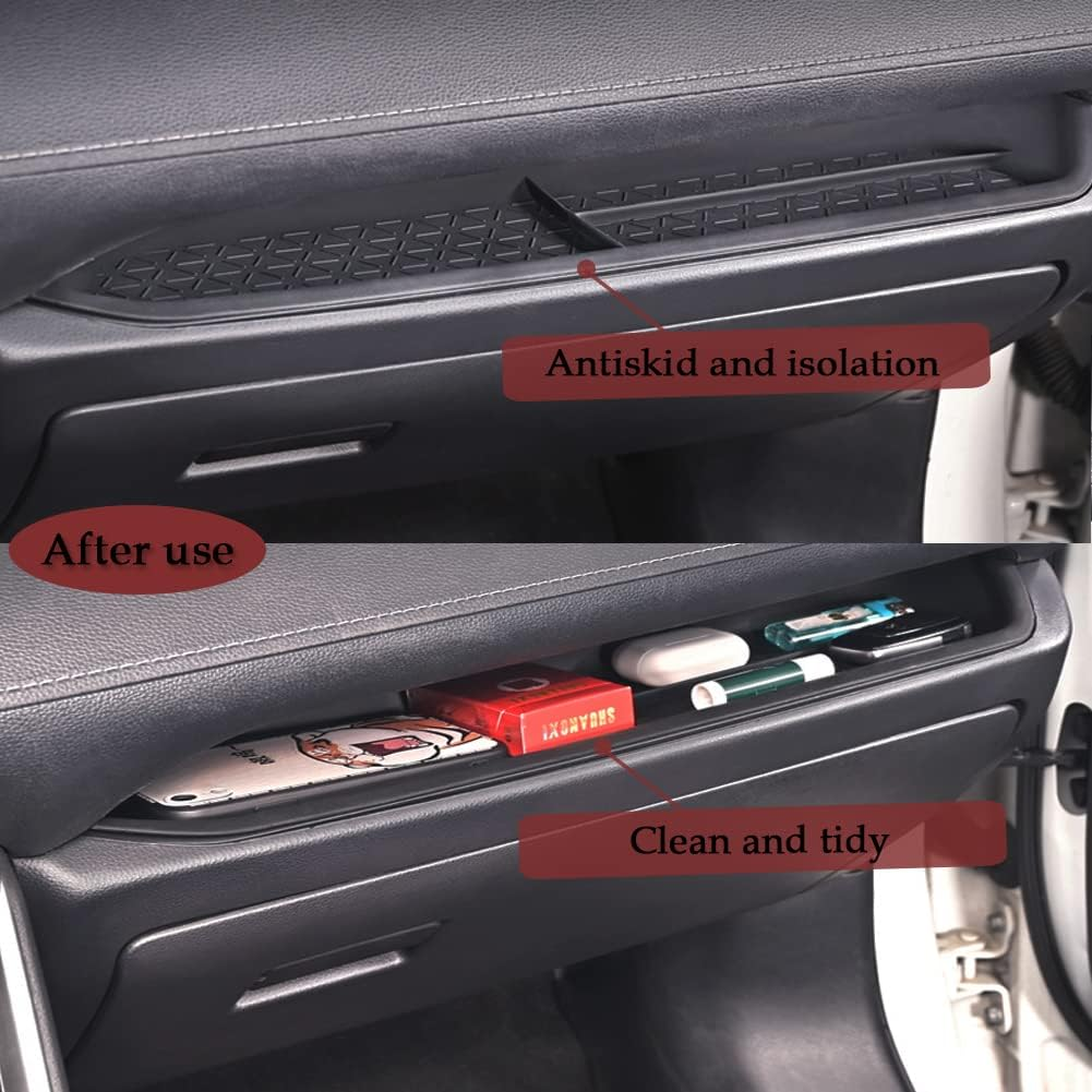 CUCHIYUN for 2023 RAV4 Passenger Storage Organizer Mat Glove Box Storage Organizer Tray Compatible with Toyota RAV4 2023 2022 2021 2020 2019 Accessories