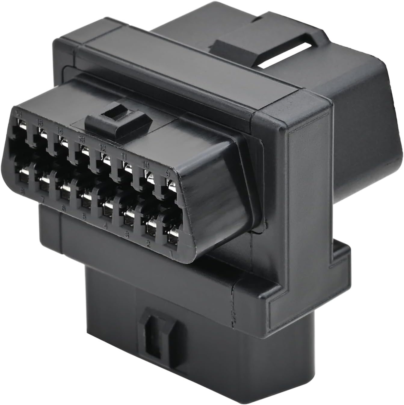 Ikkegol Pocket OBD2 Splitter Cable, OBD II Full 16 Pin 1 Male to Dual Female 1 to 2 T Split 2 Way Extension Converter Adapter for Diagnostic Extender (Bottom Widest)