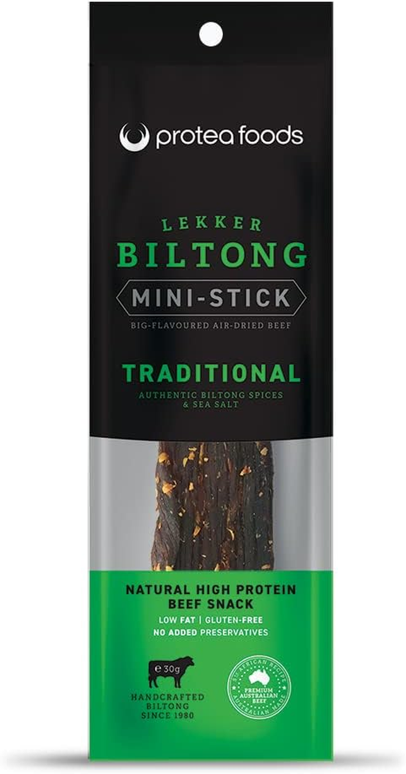 Protea Foods Traditional Lekker Biltong Mini-Sticks - 30G