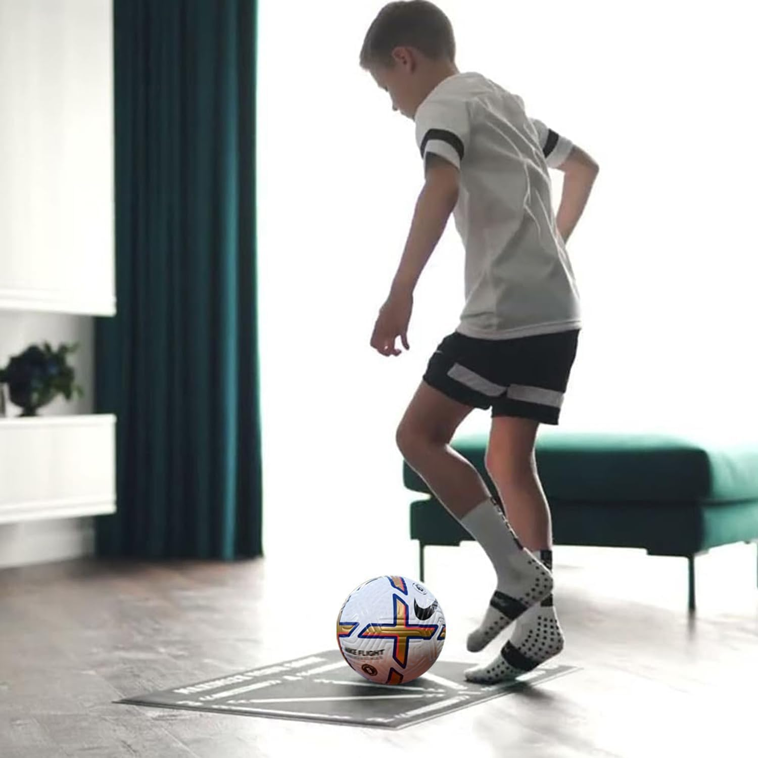 Portable Football Footstool Professional Training Mat, anti Slip Football Footstool Training Mat, Ball Control Coach Blanket image number 3