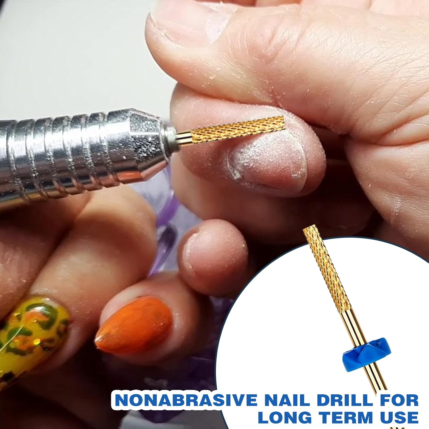 KFHENSOMR 4Pcs Cuticle Cleaner Bit Electric Nail Drill Bits Grit Carbide Cuticle Remover Bit Dead Skin Clean Pedicure Needle Bits for Electric Nail File Buffer Nails Drill image number 6