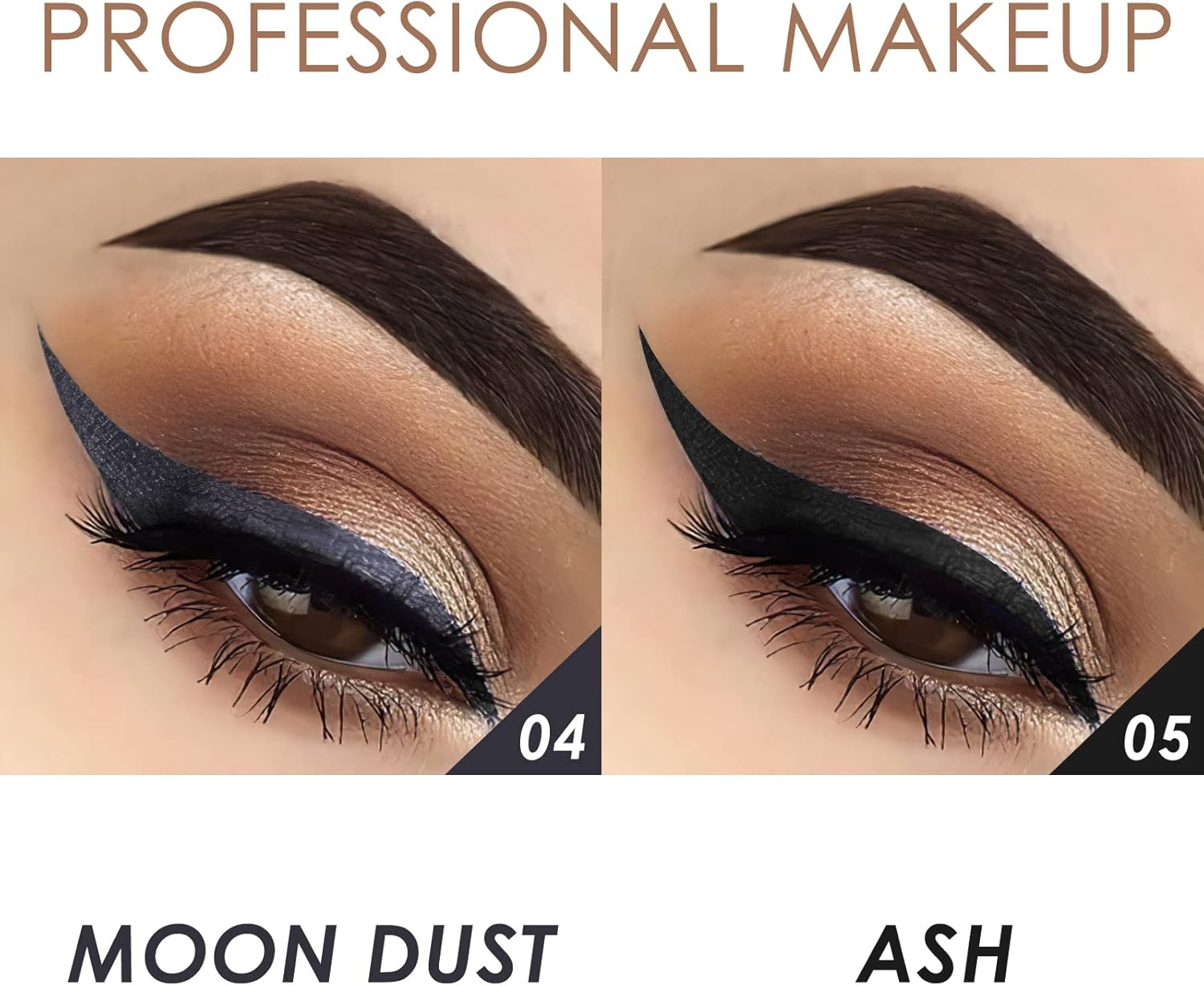 FOCALLURE 2 Pcs Shimmer Cream Eyeshadow Stick,Brightener Eyeshadow Pencil Crayon,Highlighter Eye Shadow Stick Sets with Crease-Proof Formula,Long Lasting Waterproof Eye Shadow Make Up,Smoky Night image number 6