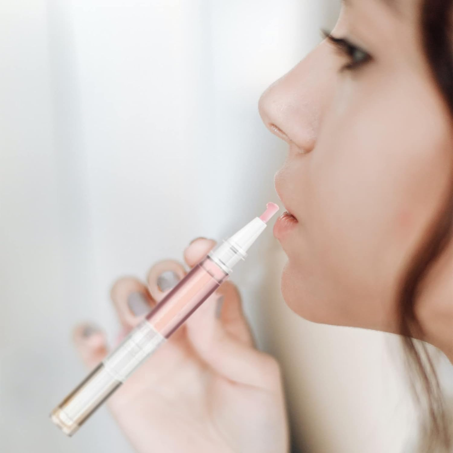 WEBBYBEAR 40 Pieces 3 Ml Cuticle Oil Pen, Empty Nail Oil Pen, Transparent Twist Pens with Brush Tip, Cosmetic Lip Gloss Containers Eyelash Growth Liquid Tube, with 3 Stickers image number 3