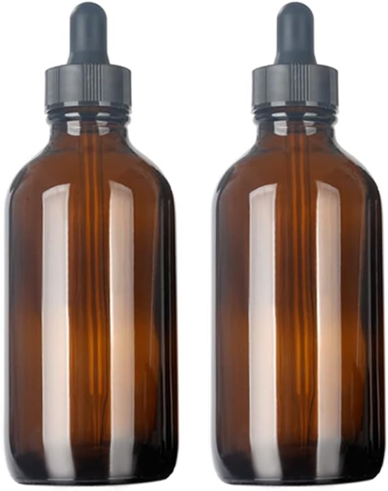 Magic Season Boston round Glass Bottles (Amber/ 120 Ml with Droppers/ 12 Pcs) image number 4