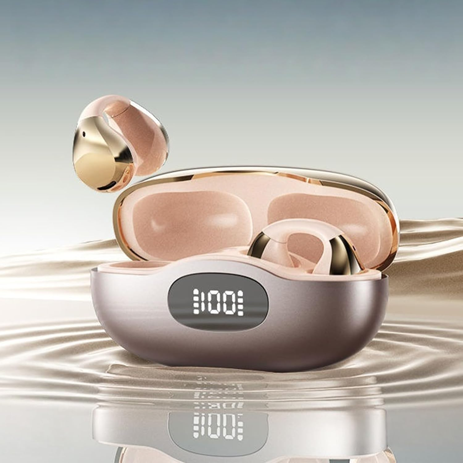 Lmyit Open Ear Earbuds - Wireless Earbuds Headphones,Comfortable Lightweight Earphones Aesthetic Design for Running Sport Gym Outdoor Workouts Family image number 4