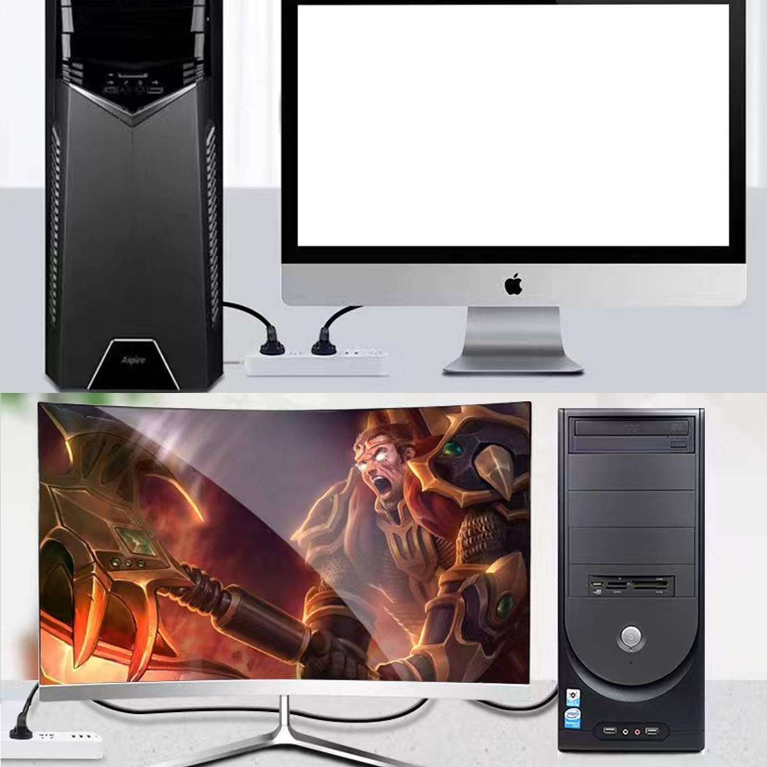 IEC 320 C13 Computer Power Cord Socket to 3-Prong Australia Plug 250V 10A, SAA Approve Power Cord Lead Cable, 2M Power Extension Cable for IEC Kettle Cord, Pcs, Monitors, Power Adapters image number 6