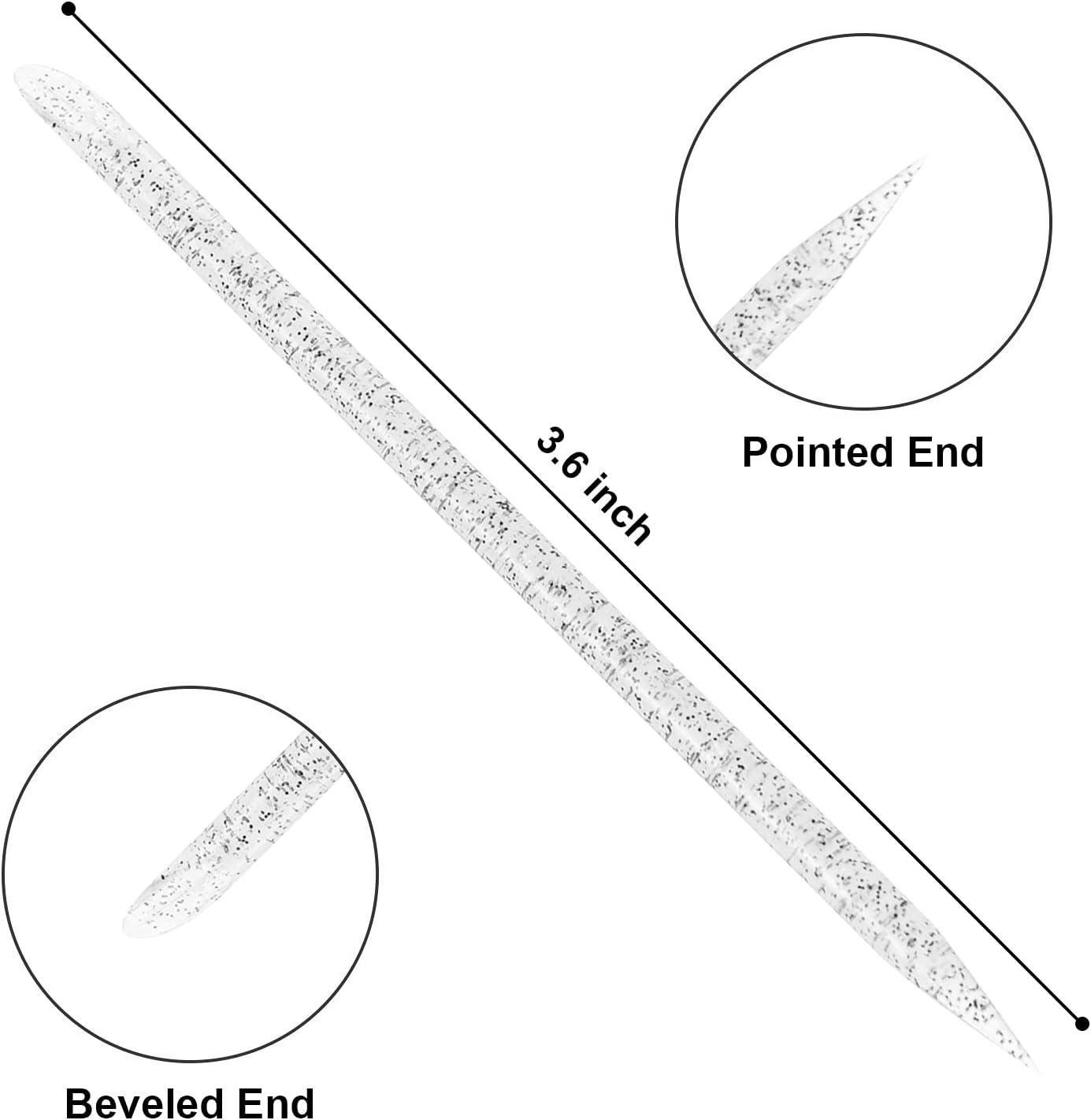 Vaincre 100 PCS Disposable Nail Stick Cuticle Pusher Bulk, Double Sided Cleaning Cuticle Stick, Manicure and Pedicure Tool (Black) image number 1