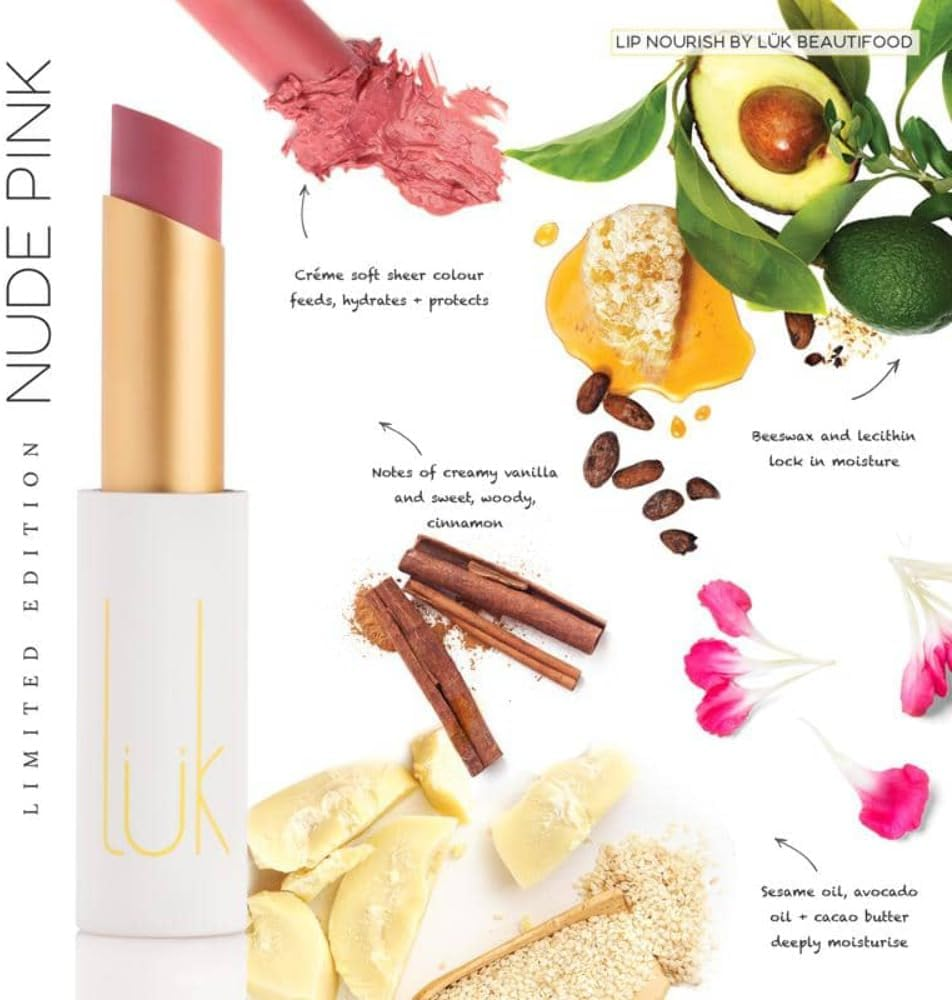 Luk Lipstick- Beautifood Limited Edition Nude Pink image number 3