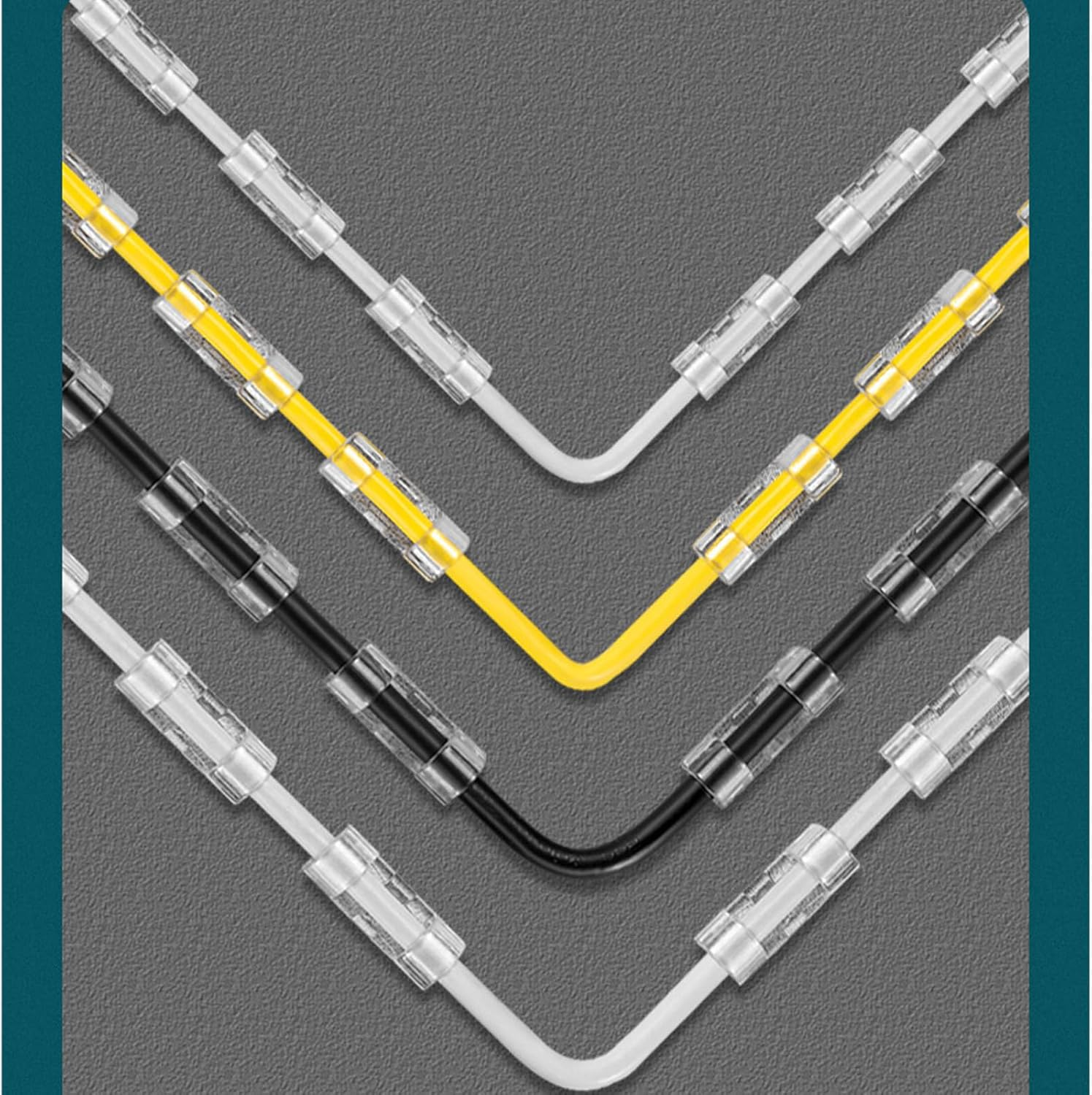 Self Adhesive Cable Management Clips, 50 Pcs Cable Organizers Sticky Wire Clips Cord Holder for TV PC Laptop Ethernet Cable Desktop Home Office (Transparent) image number 4