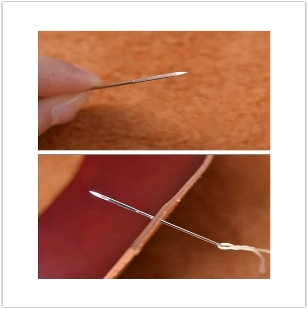 Leather Stitching Needle 12 Pieces with 4 Different Sizes for Leather Projects with Clear Bottle image number 4
