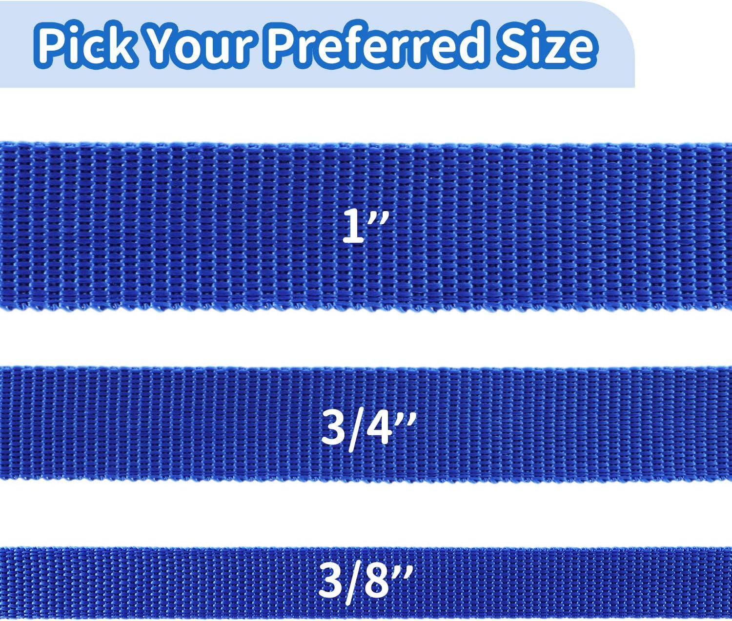 HIKISS Long Dog Leash Obedience Recall Training Agility Lead with Thickening Material for Large Dog - 15Ft 20Ft 30Ft 50Ft 100Ft Training Leash(Blue 20Ft) image number 2