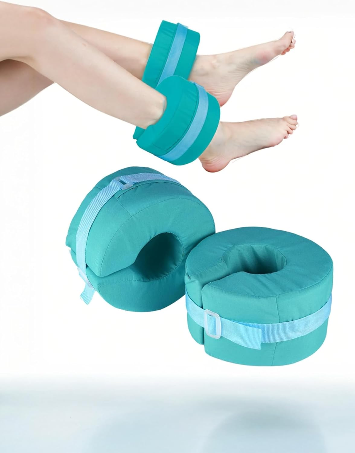 2 Pcs Foot Elevation Pillows - Ankle Heel Elevator Wedges for Support & Recovery - Medical Cushion for Bed Sore, Pressure Ulcer, Surgery - Leg Rest Foam Pillow Set image number 6