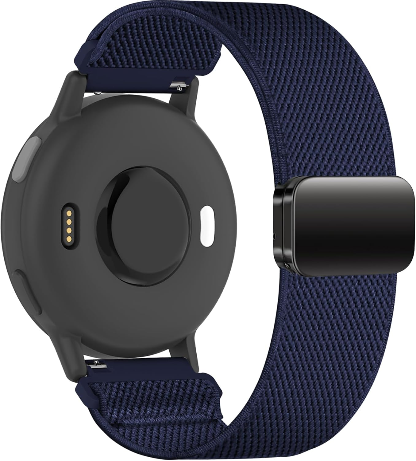 Everact 20Mm Nylon Magnetic Watch Band Compatible with Garmin Vivoactive 6/5/3/3 Music/Venu/Venu Sq/Venu Sq 2/Venu 2 Plus,Loop Magnetic Stretchy Elastic Replacement Strap for Forerunner 55/165/245/645