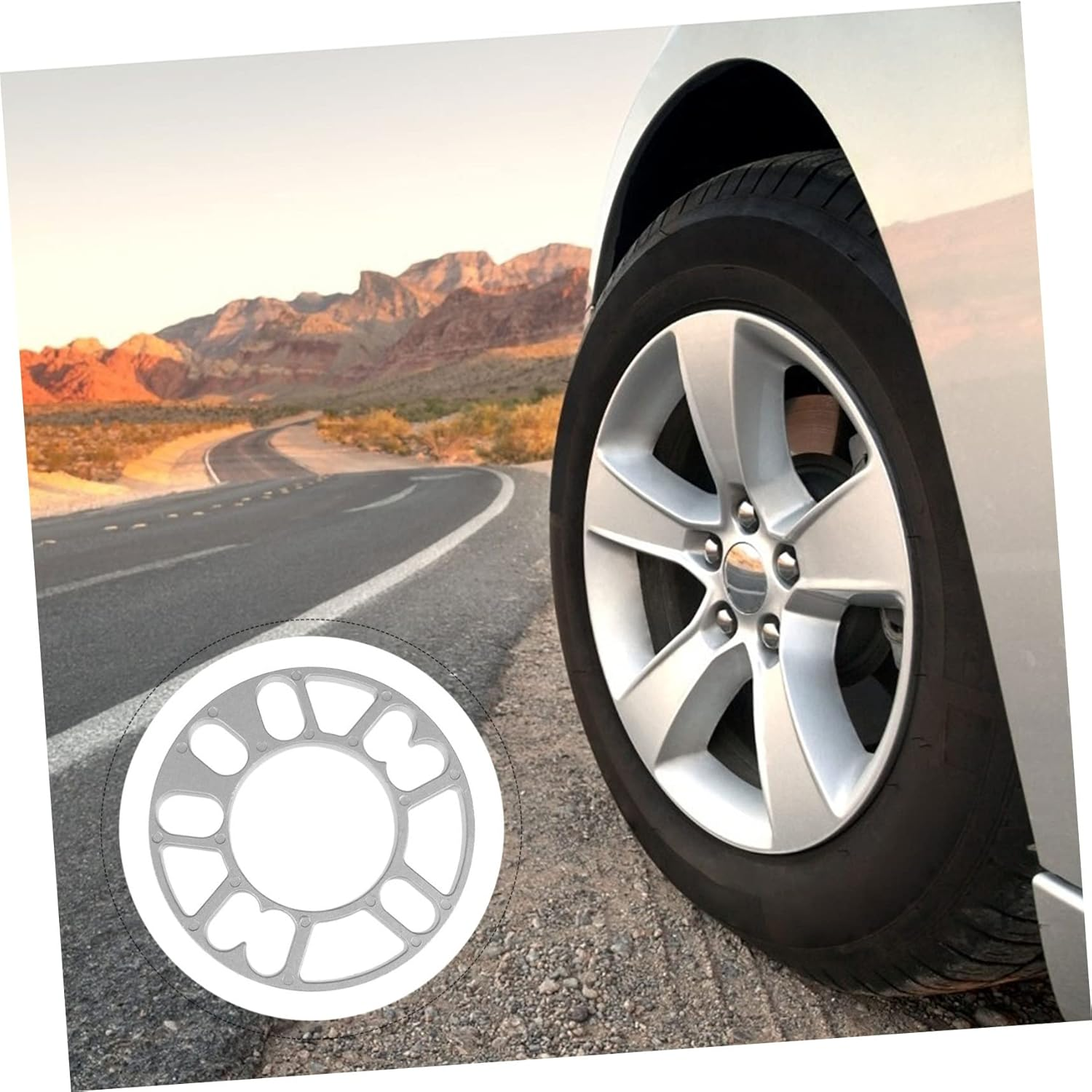 ABOOFAN 2Pcs Aluminum Alloy Wheels Spacers for Car Practical Wheel Shims for Automotive Use image number 6