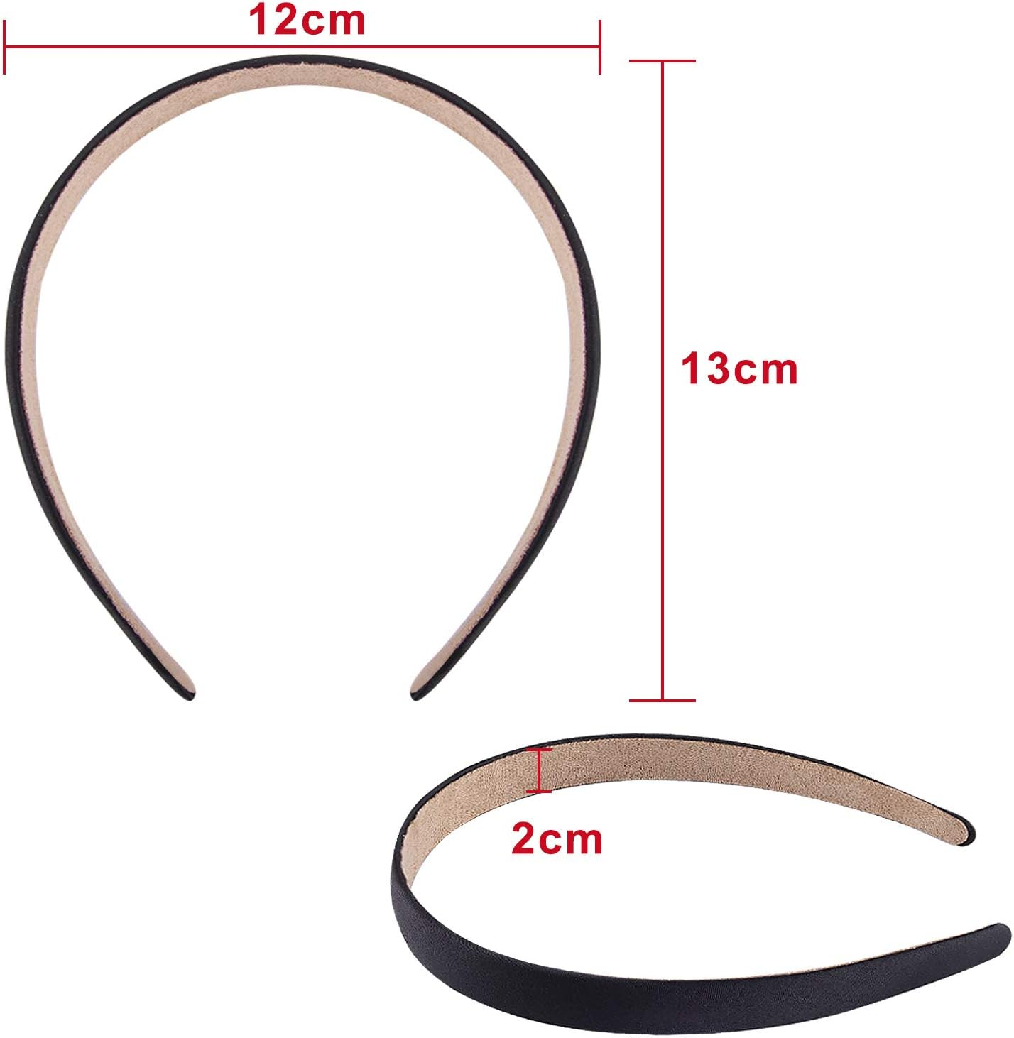 Duufin 22 Pieces Satin Headbands 2Cm Plain Black Headband Non-Slip Hair Headband DIY Headbands for Women and Girls - Multicolored image number 6