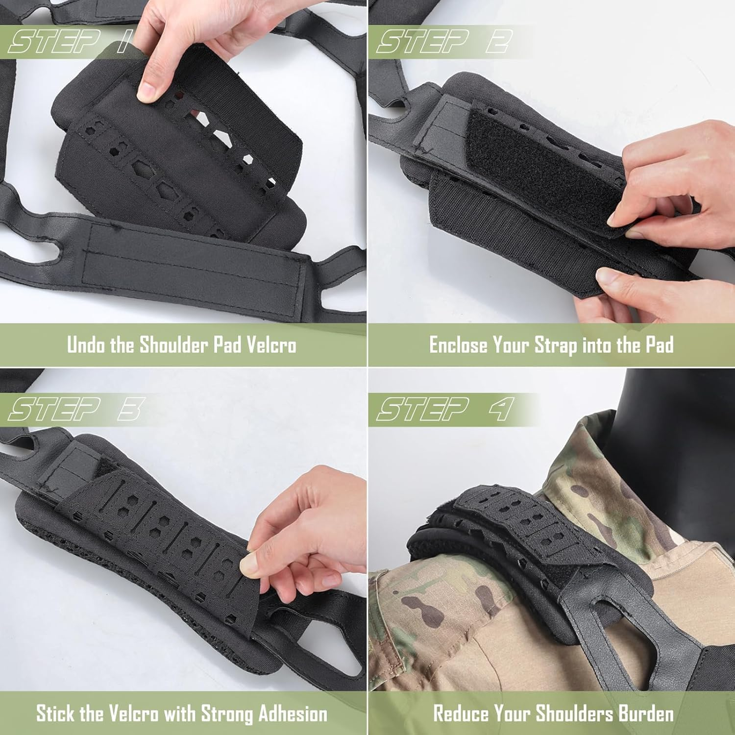 2 Backpack Shoulder Strap Pads, Breathable Backpack Shoulder Strap Pad Bag with Soft Mesh Pad image number 5