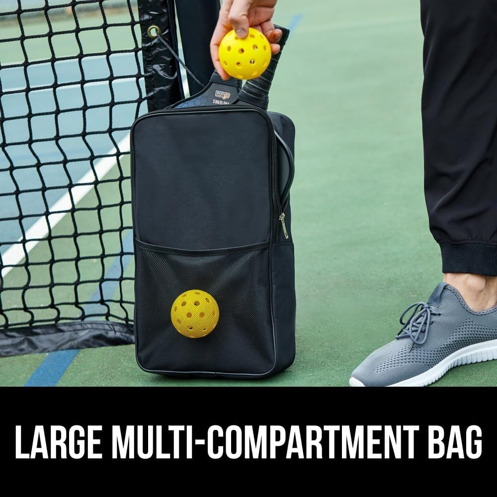 Pickleball Paddle Sets, XICEN Fiberglass Shock Absorbent Racket with Ergonomic Grip, Indoor Outdoor Pickle Ball Court Sports Accessories, Includes 4 Balls, 2 Ball Picker, 2 Ice Towel and Bag image number 1