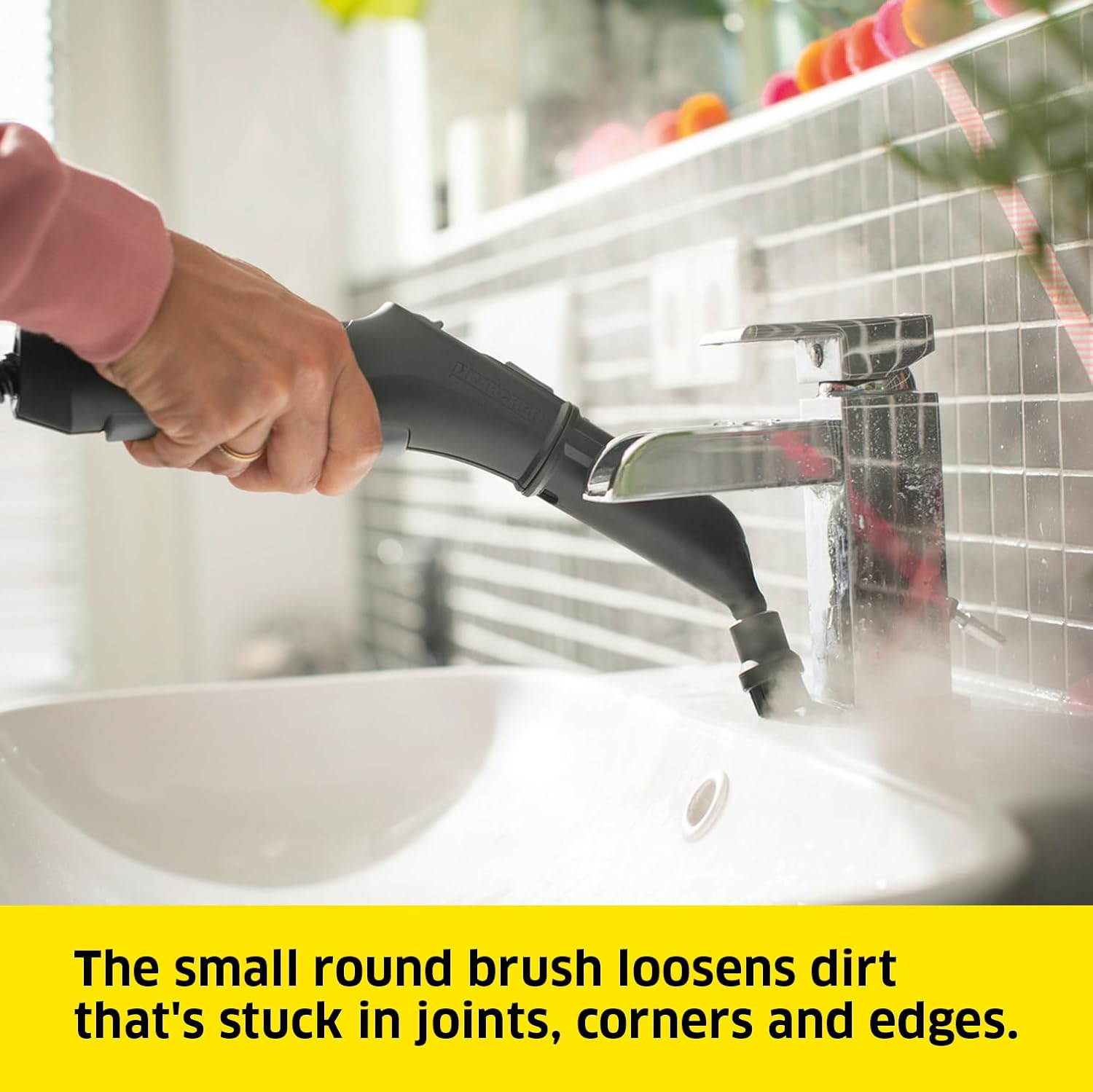 K&auml;rcher Steam Cleaner SC2 Easyfix, 1500W Power with Steam Hose, Extension Pipe, Steam Nozzle, Floor Cleaning Kit, Microfibre Cloth, Features Accesory Storage & Child Lock image number 2