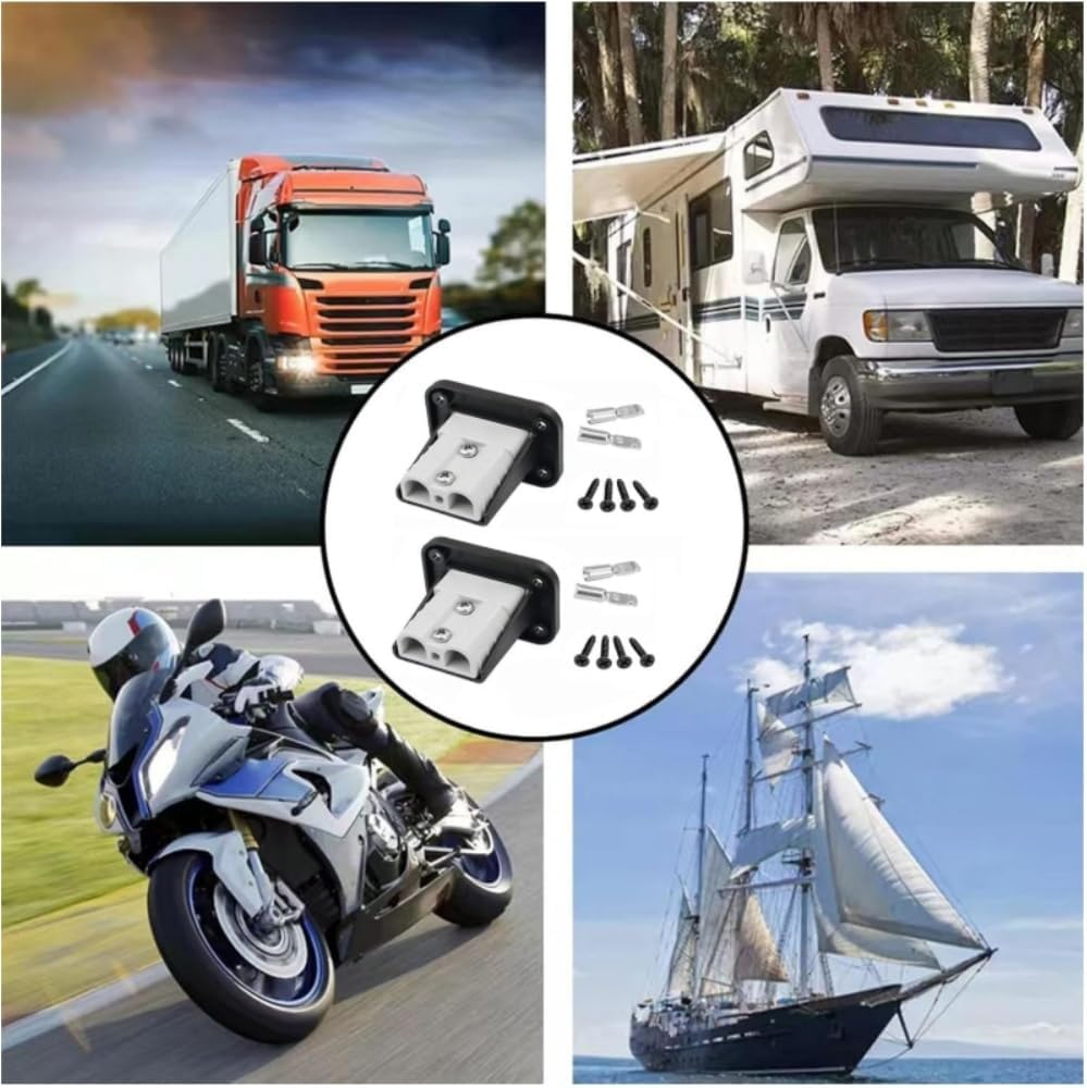 Fabselection 50A 12-24V DC Flush Mount Recessed Plate, Plug Mounting Panel for Anderson SB50 Series Connectors image number 4