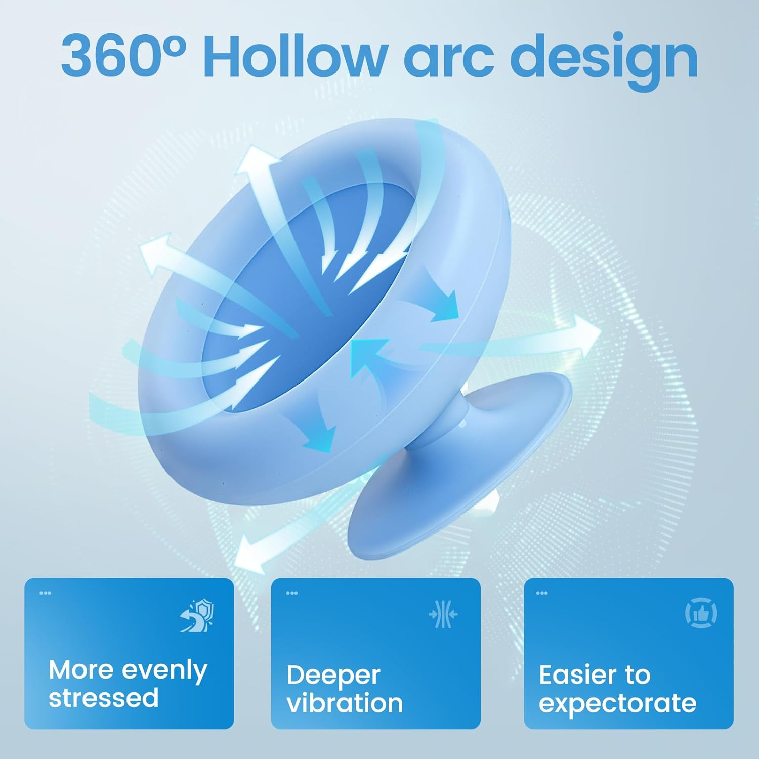 Silicone Palm Chest Percussion Cup, Chest Physical Aid Therapy Cup, Mucus Flutter Removal Device, Percussion Treatment for Mucus, Sputum, and Expectoration Problem(4.3 * 3.5 Inch for Adult) (Green) - Blue image number 7