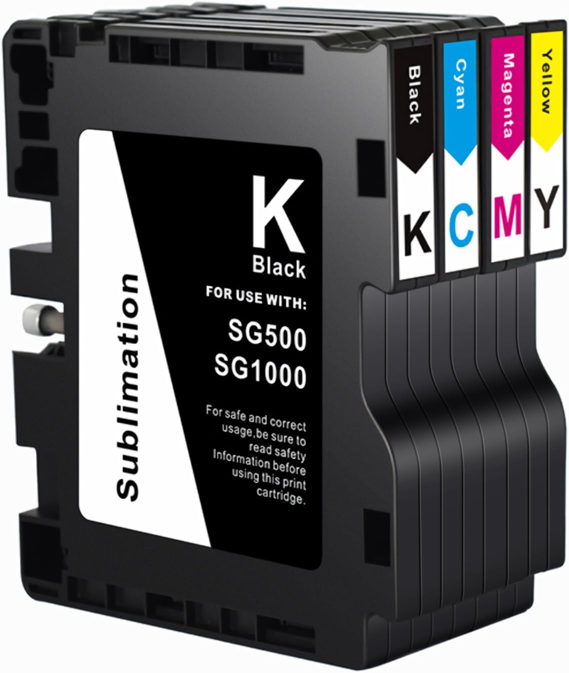 YOUEXPERT SG500 SG1000 Sublimation Ink Cartridge Compatible for Sawgrass Virtuoso SG500 SG1000 Printers with Latest Updated Chip (1 Black, 1 Cyan, 1 Magenta, 1 Yellow, 4 Pack) image number 5